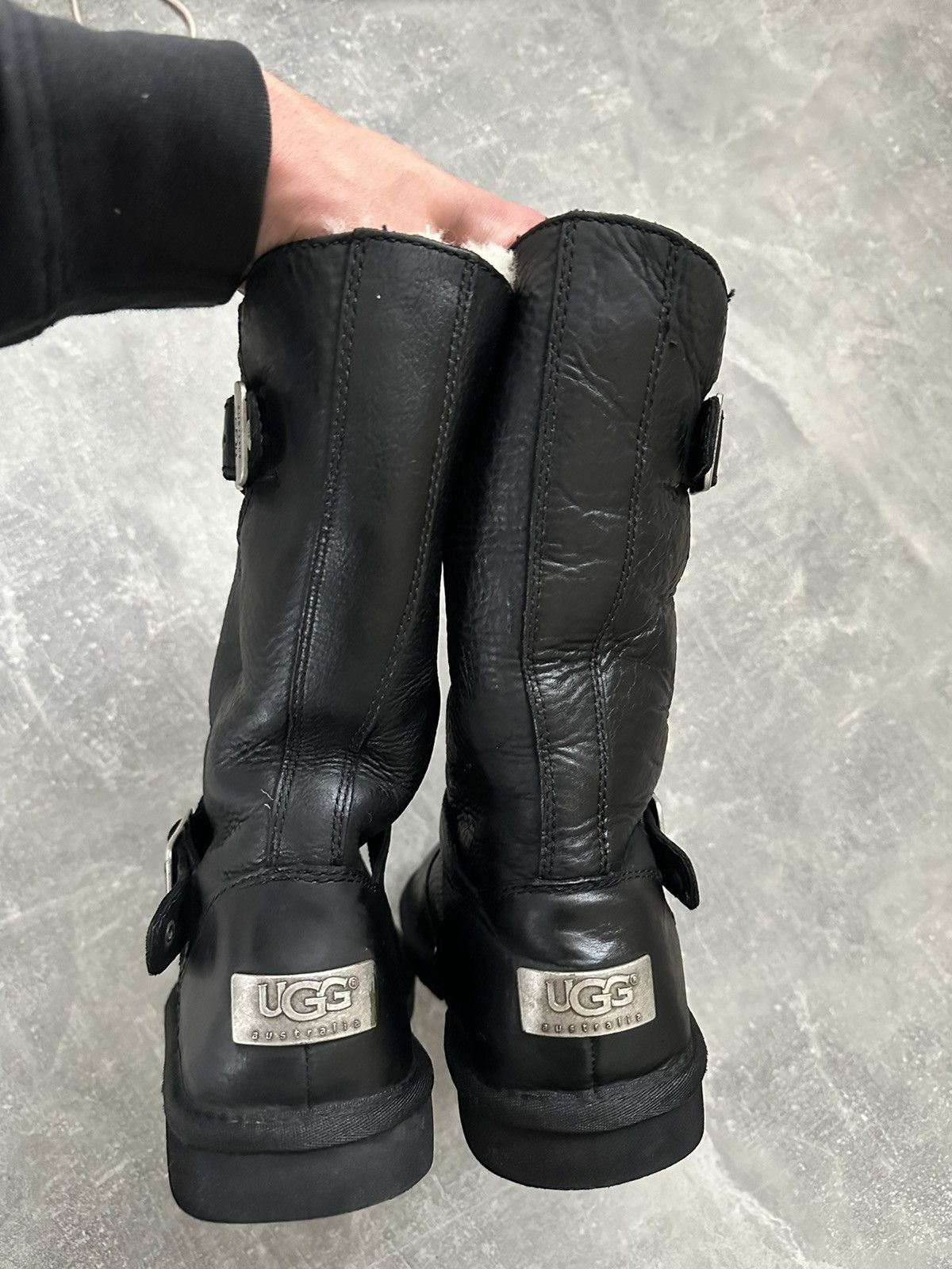Ugg UGG Australia Kensington Leather Sheepskin Biker Boots Size US 6 / IT 36 - 6 Thumbnail