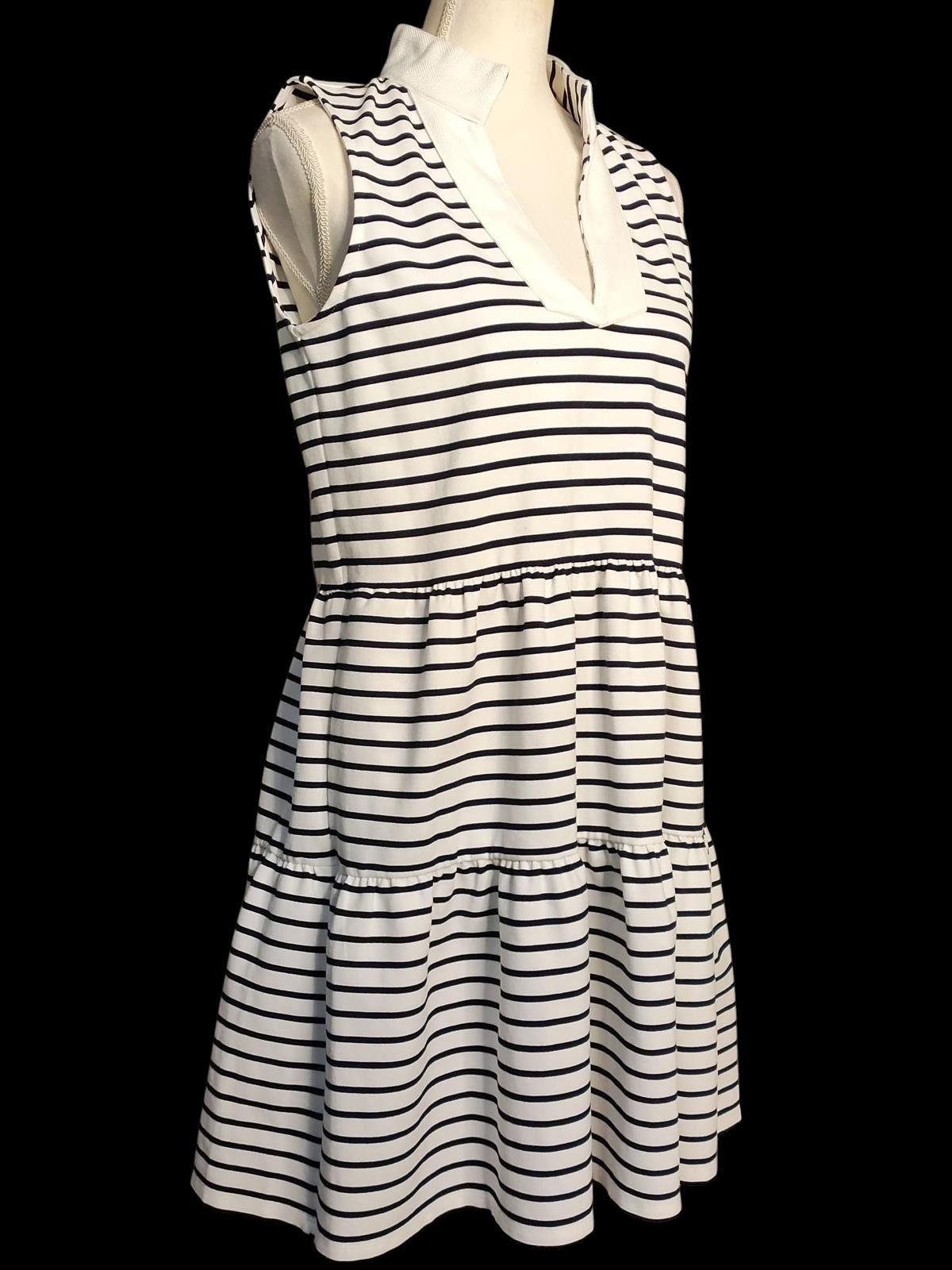 Other Eliza J Nautical Tiered Stripe Dress with V-Neck Collar Size M / US 6-8 / IT 42-44 - 4 Thumbnail