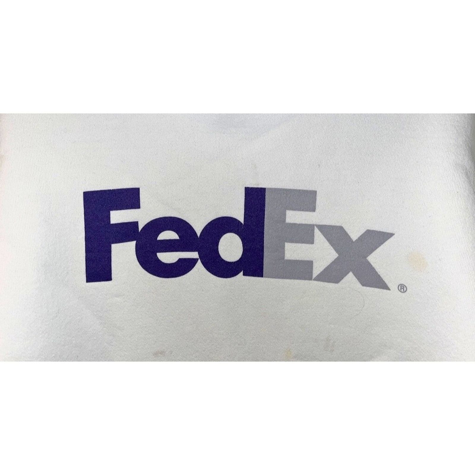 Lee FedEx Logo Sweatshirt Lee Ultraweight White Large 90s Crew Size US L / EU 52-54 / 3 - 4 Thumbnail
