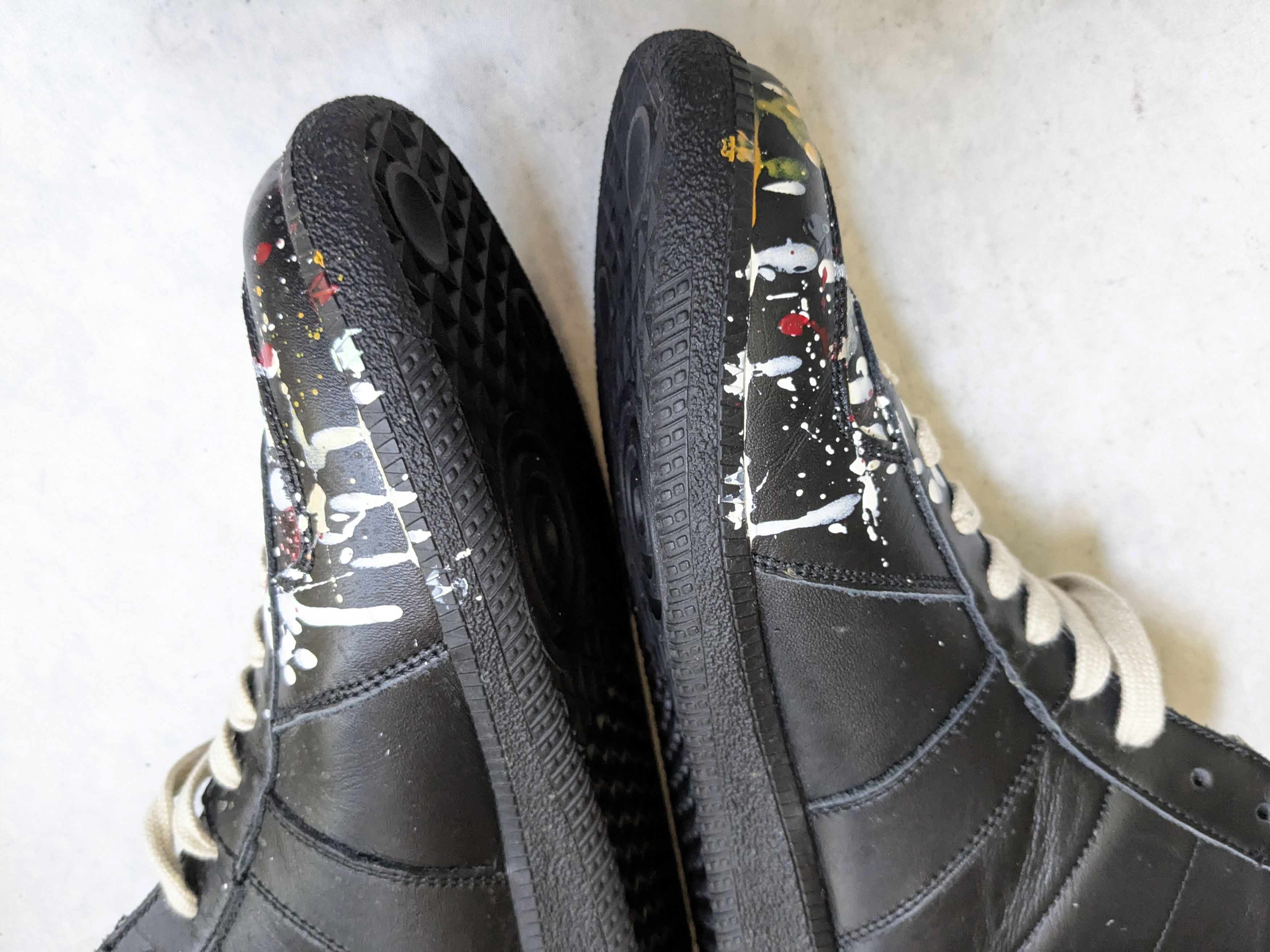 Maison Margiela Maison Margiela GAT Replica Paint Splatter Black 9 42 Highs Size US 9 / EU 42 - 10 Thumbnail