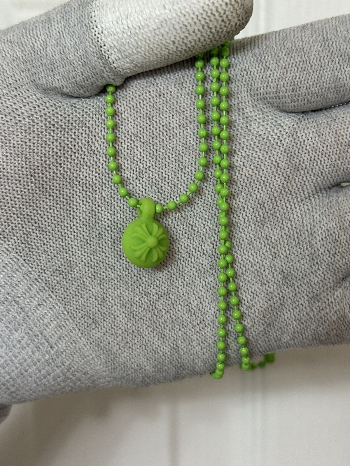 Chrome Hearts Chrome Hearts Silichrome Crossball Charm Green Size ONE SIZE - 2 Thumbnail