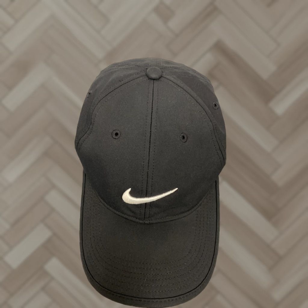 Nike VINTAGE Nike Dri Fit Baseball Cap Snapback M/L Black White Logo /662 Hat Men Size ONE SIZE - 1 Thumbnail