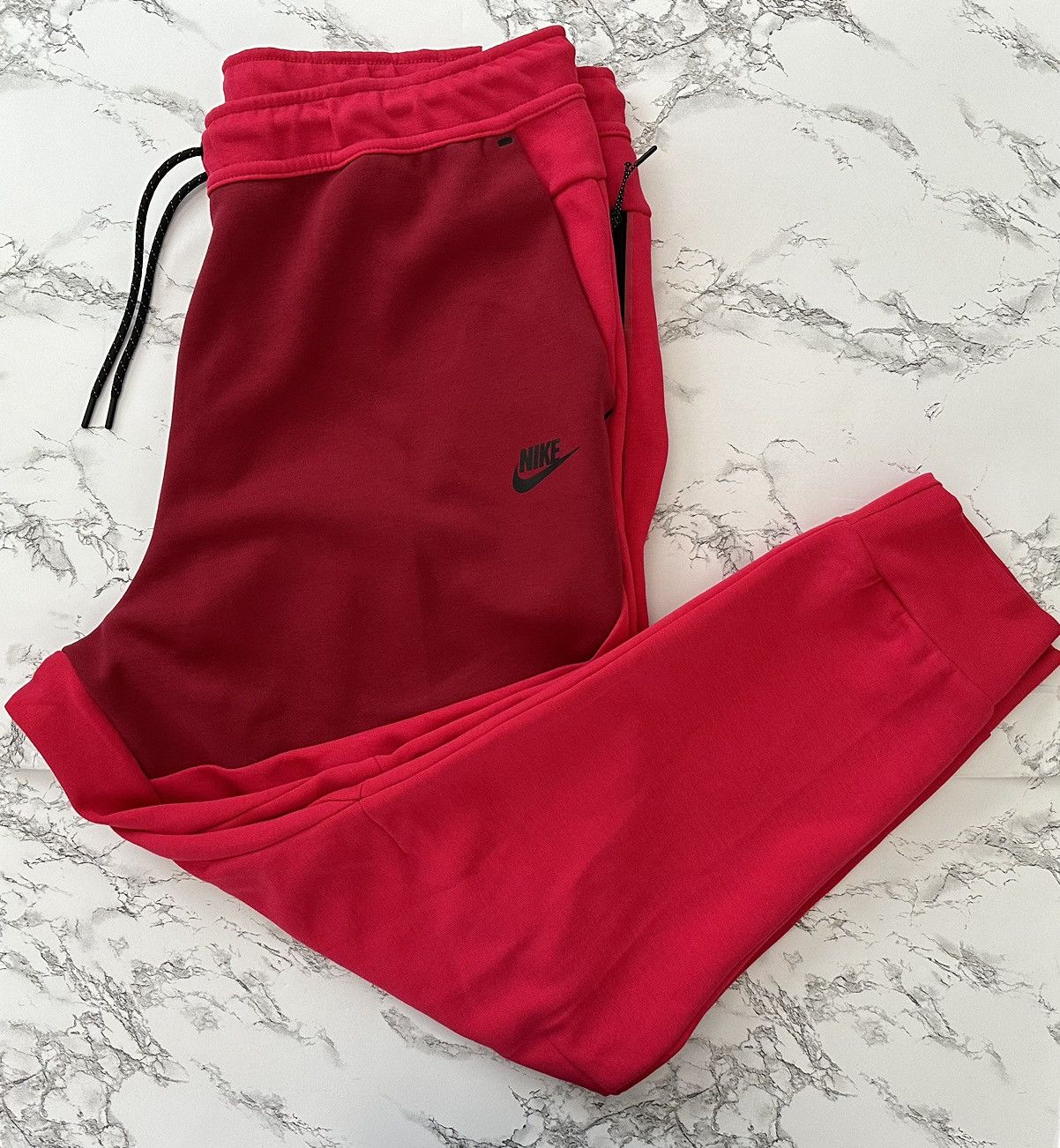 image of Nike Sportswear Tech Fleece Jogger Pants Pomegranate Red, Men's (Size 40)