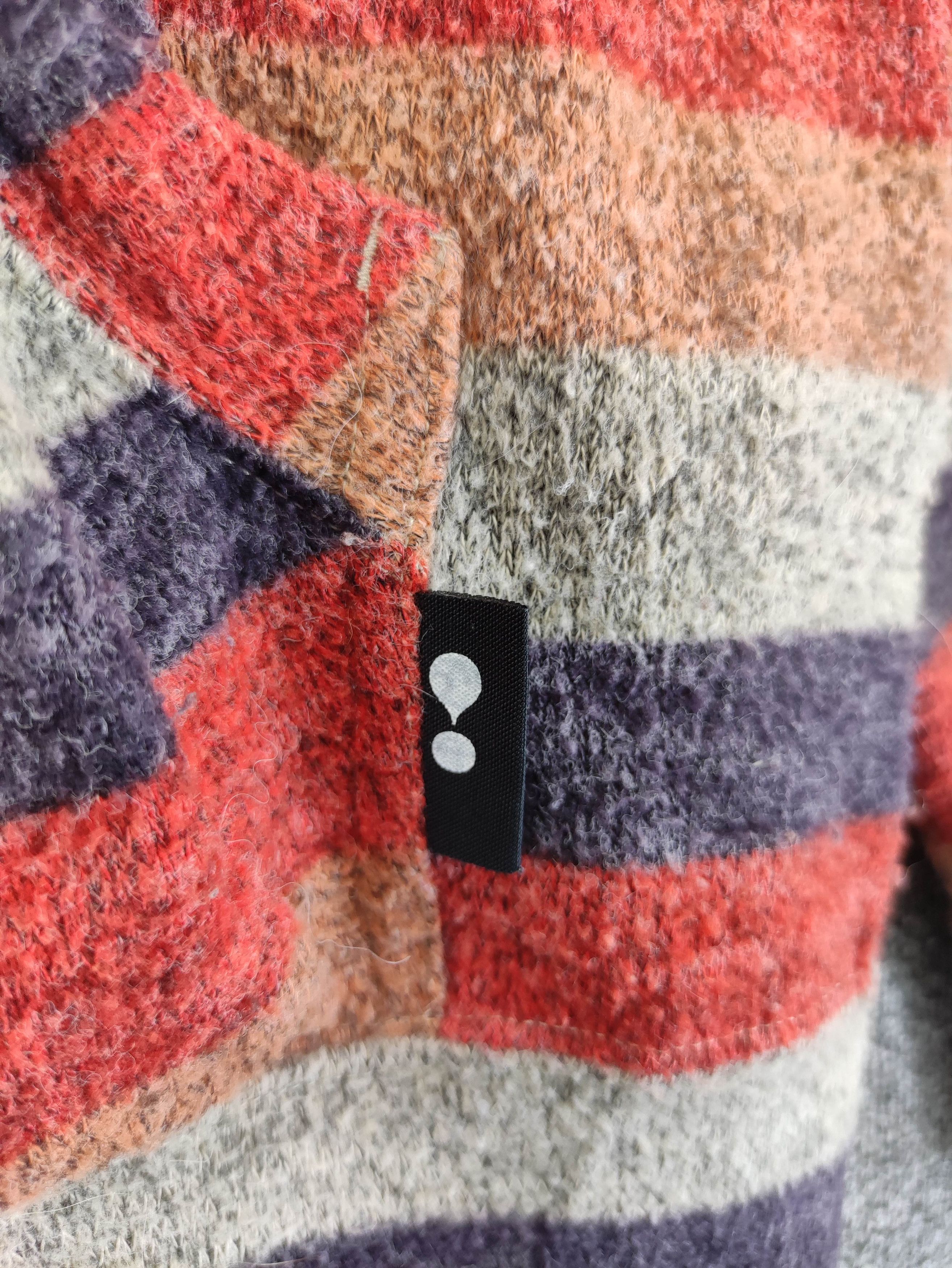 mercibeaucoup Vintage Mercibeaucoup Sweater Fleece Striped Zipper Size S / US 4 / IT 40 - 2 Thumbnail