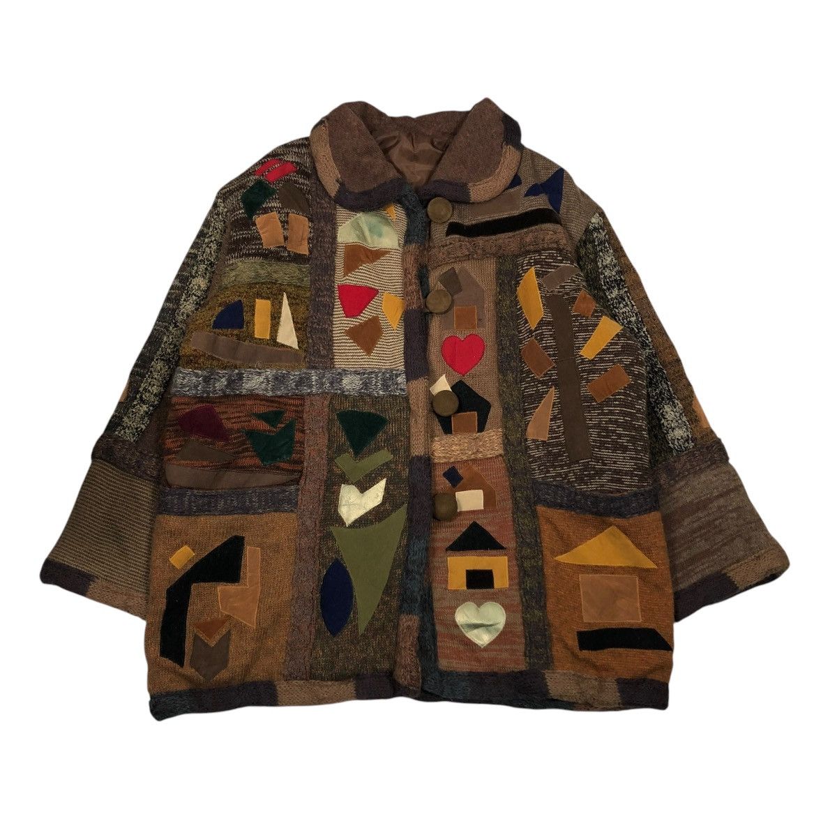 Japanese Brand × Vintage 🔥VINTAGE PATCHWORK DESIGN UNBRAND JACKET ISSEY MIYAKE Size US L / EU 52-54 / 3 - 1 Thumbnail