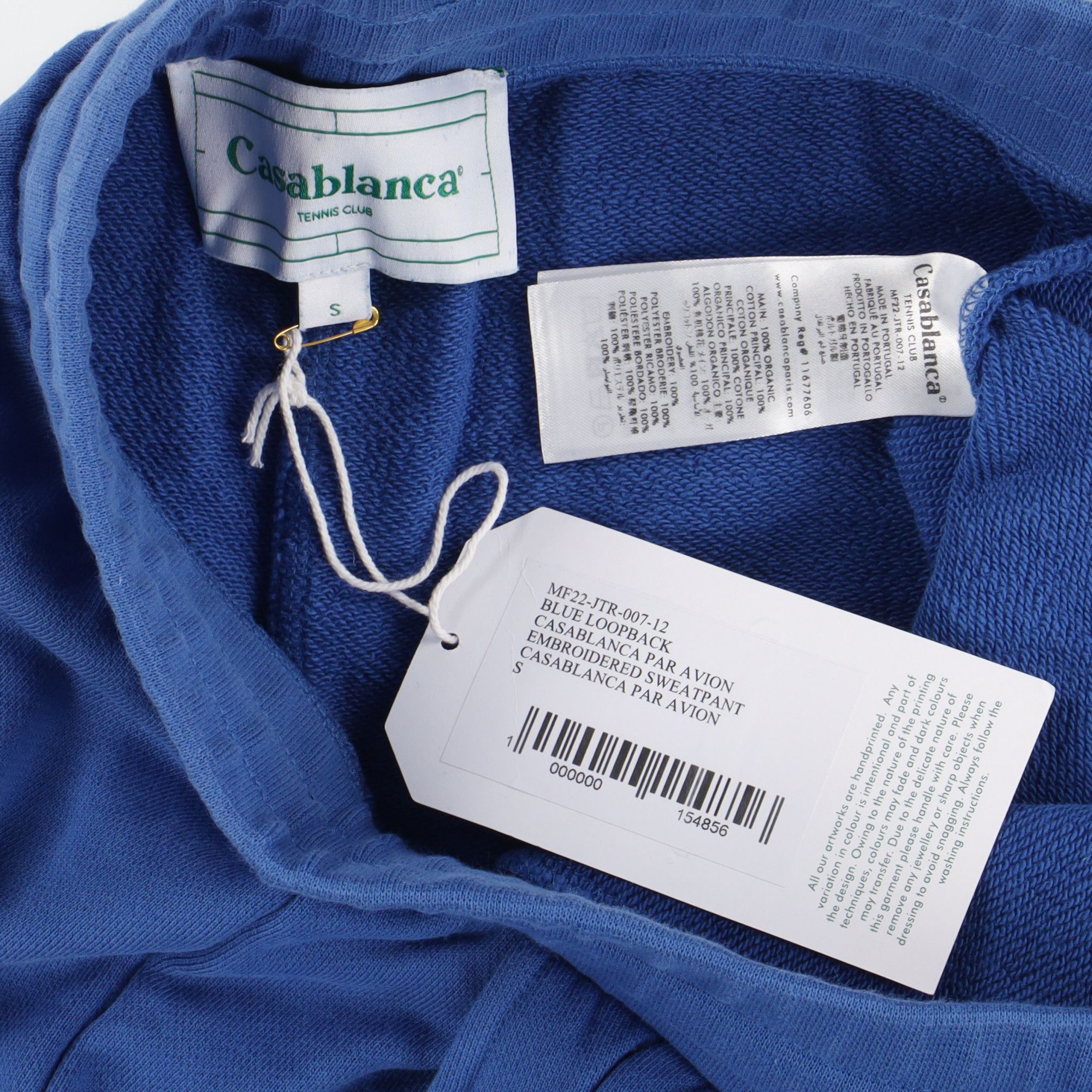 Casablanca Blue Embroidered Par Avion Swan Triangle Logo Sweatpants Size 30" / US 8 / IT 44 - 4 Thumbnail