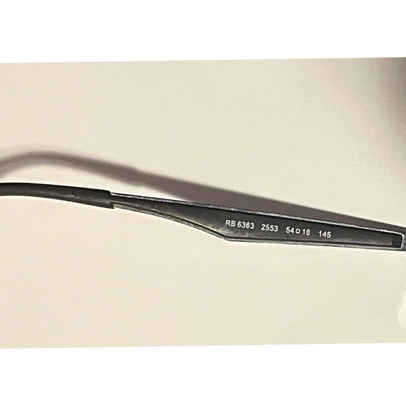 Vintage VINTAGE Ray-Ban Eyeglasses RB6383 2553 Silver Frame Glasses Frame Only Designer Eyewear Unisex Size ONE SIZE - 7 Thumbnail