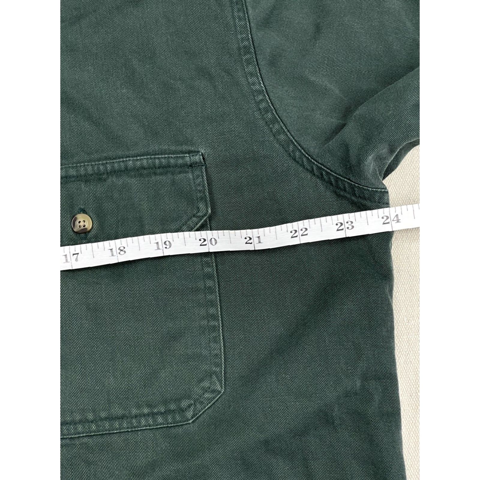 Vintage VINTAGE Woolrich Heavy Duty Button-Up Shirt Jacket Mens L Green Canvas Size US L / EU 52-54 / 3 - 6 Thumbnail