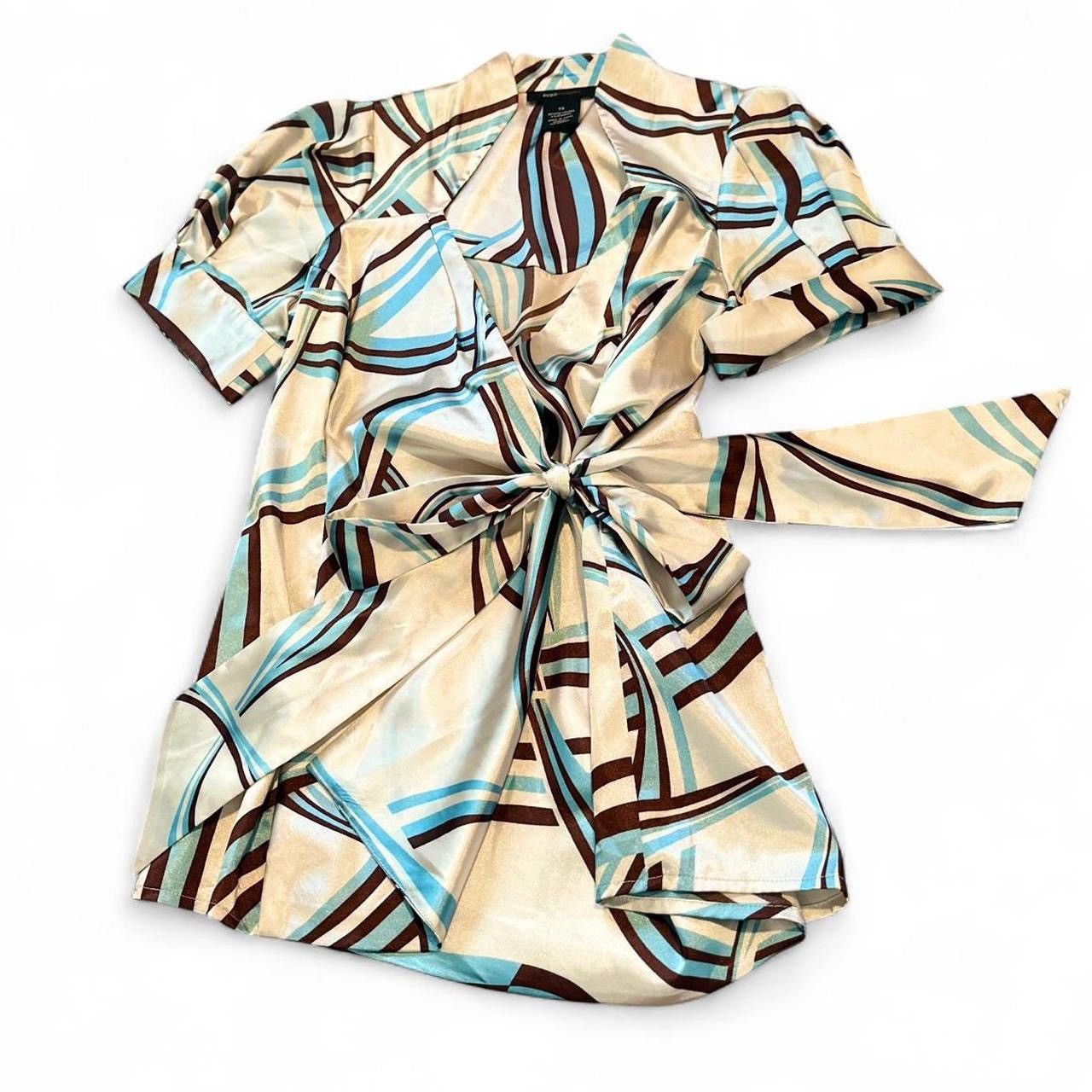 Bcbgmaxazria BCBGMAXAZRIA Swirly abstract groovy wrap vintage Top XS Size XS / US 0-2 / IT 36-38 - 2 Thumbnail