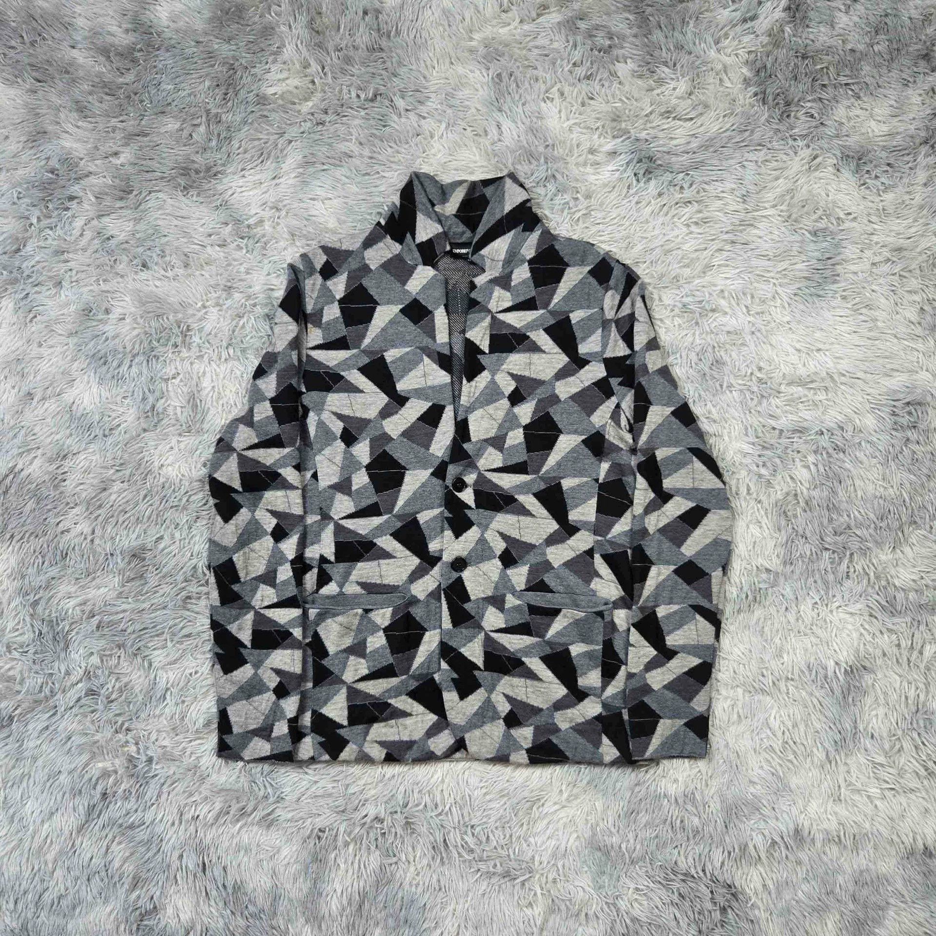 Emporio Armani Emporio Armani Men's Knit Pattern Jacket Size US M / EU 48-50 / 2 - 1 Thumbnail