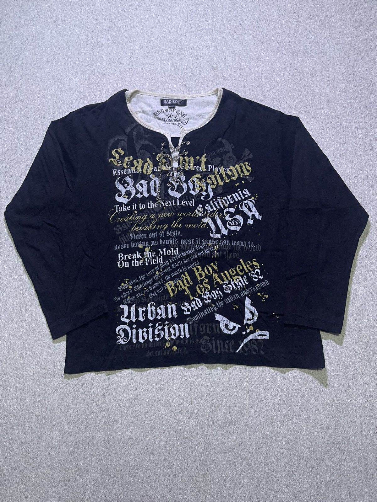 Japanese Brand VINTAGE Y2K BAD BOY long sleeve tshirt punk ifsix style Size US M / EU 48-50 / 2 - 1 Thumbnail