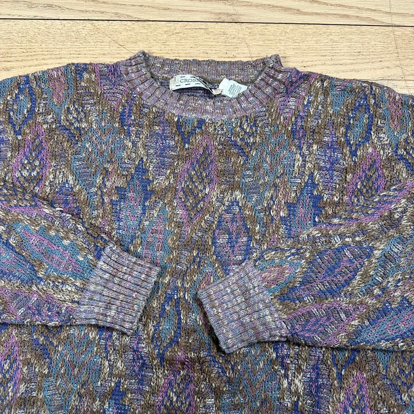 Vintage Vintage textured knit sweater Size US XL / EU 56 / 4 - 2 Thumbnail