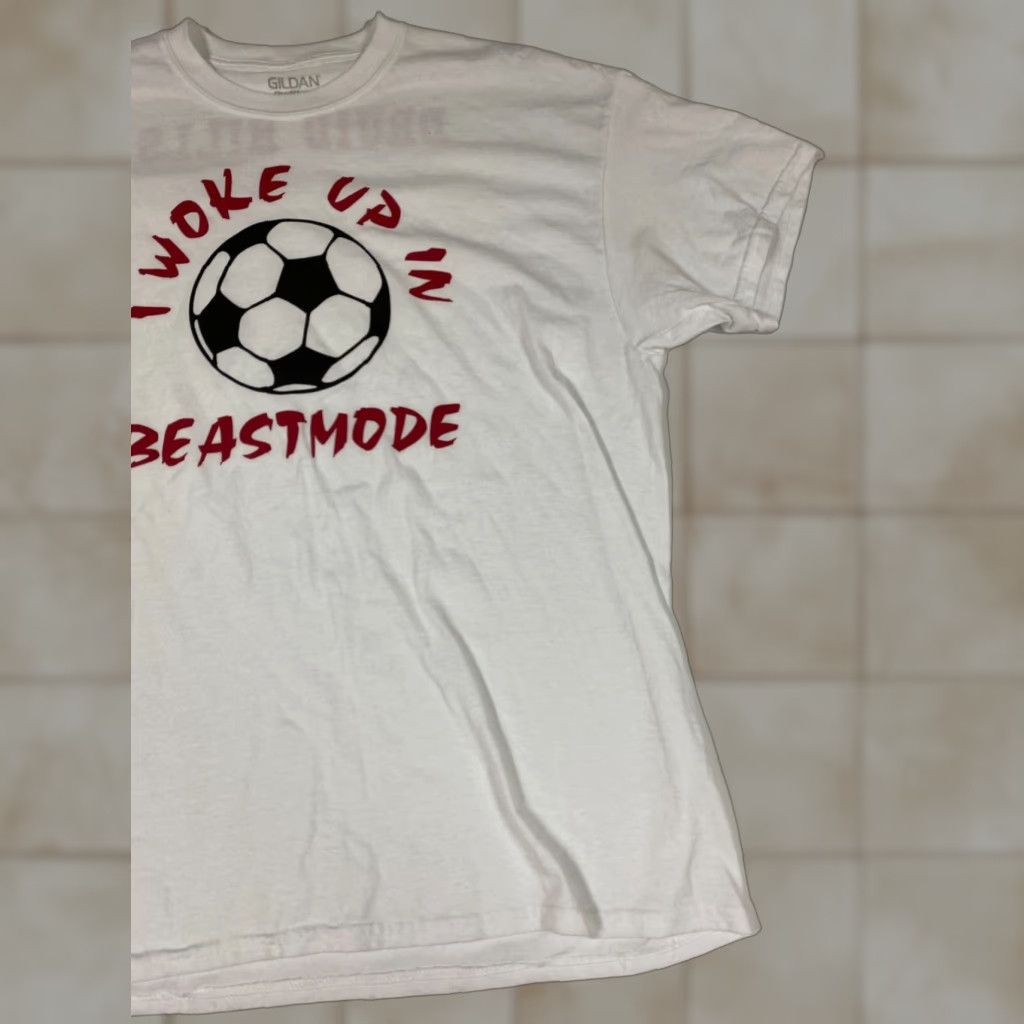 Gildan Nike Shirt Soccer Mens XL White Beastmode Druid Hills Atlanta Size US XL / EU 56 / 4 - 1 Thumbnail