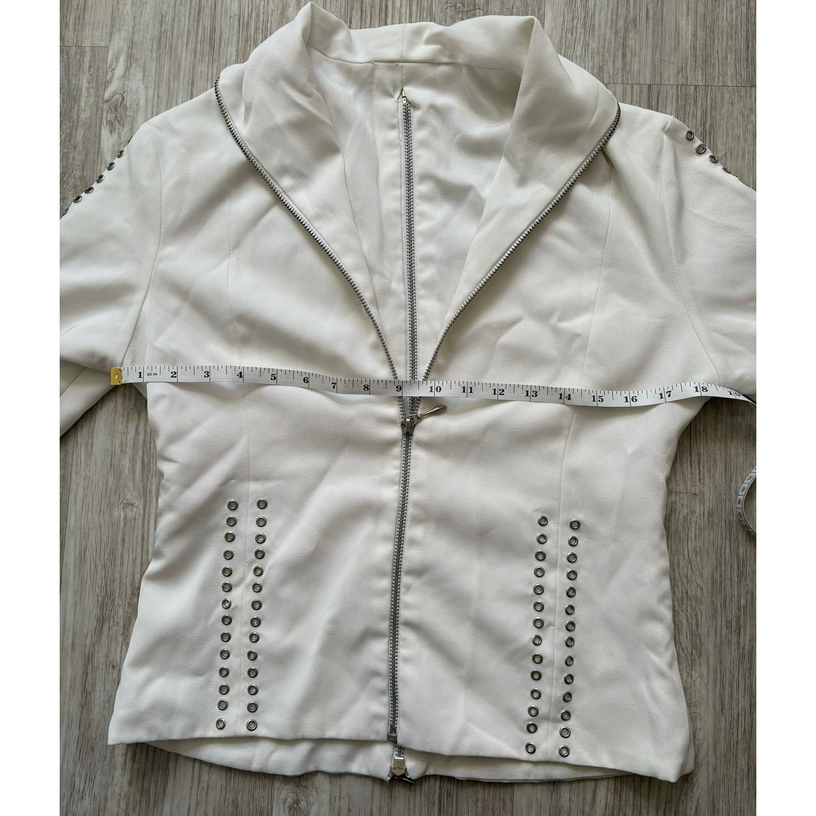 Other Unbranded | Studded Rivet Zippered Coat Jacket | Small Size S / US 4 / IT 40 - 3 Thumbnail