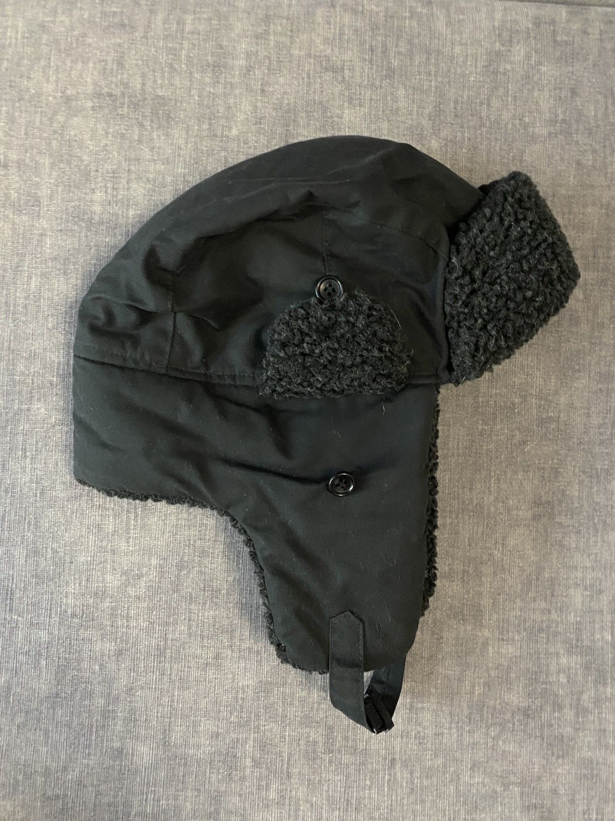Barbour × Vintage Vintage Barbour Cotton Winter Trapper Hat Size ONE SIZE - 4 Thumbnail