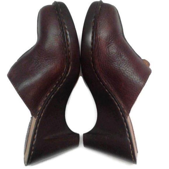 Born Born US 7 Clogs EU 40.5 Slip On Mules W8173 shoes Brown Leat Size US 7 / IT 37 - 4 Thumbnail