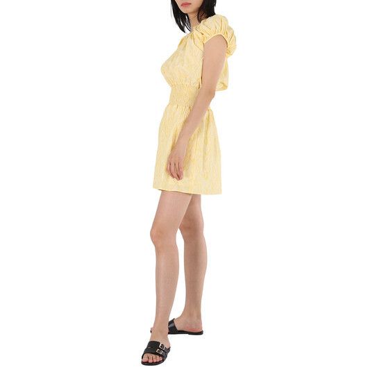 Kenzo o1y1025 Mini Dress in Yellow Size M / US 6-8 / IT 42-44 - 4 Thumbnail
