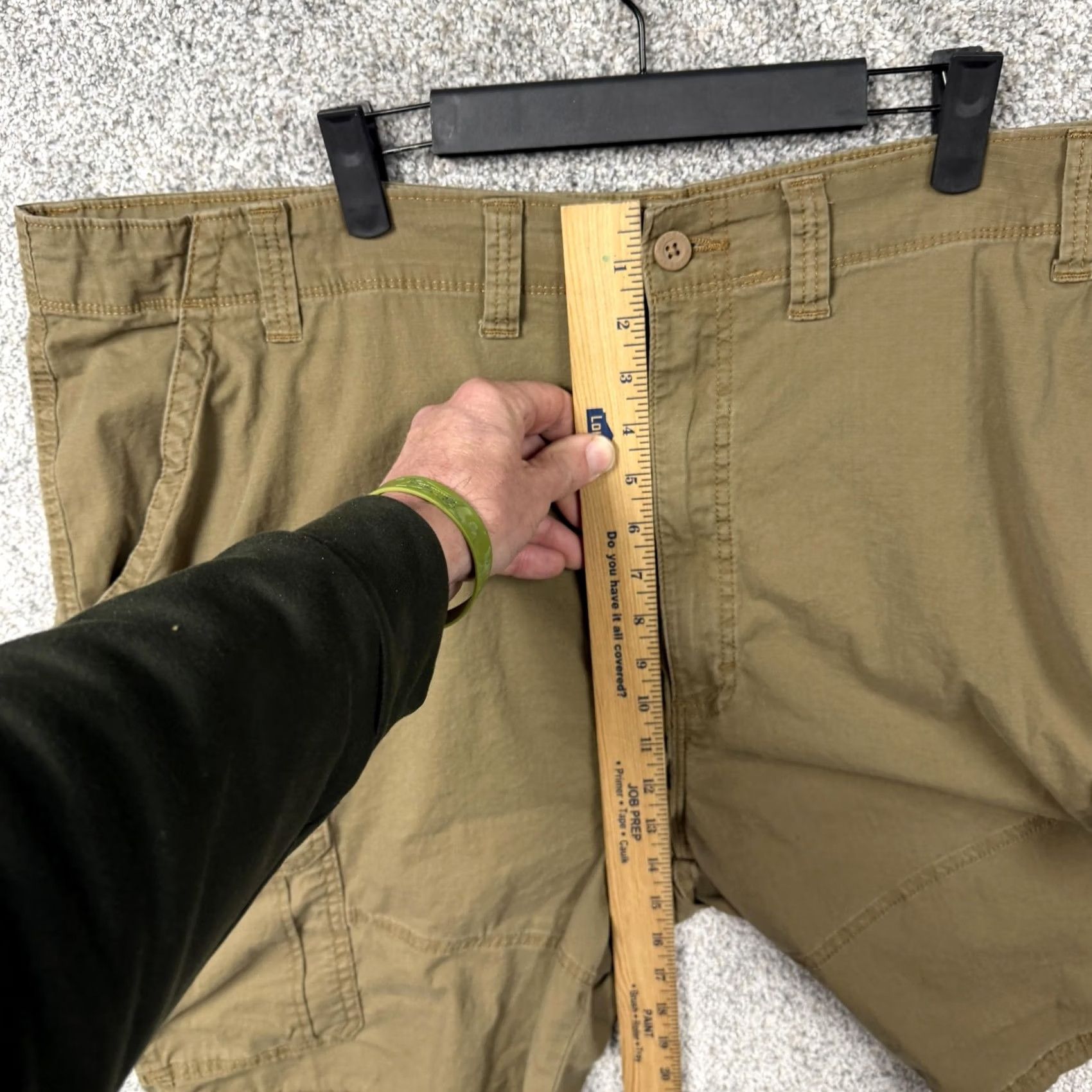 Wrangler Wrangler Cargo Shorts 48x9 Beige Men Regular Cargo Pocket 9in Cotton Spandex Workwear Outdoor Relaxed Fit Flat Front (Gorpcore) Size US 32 / EU 48 - 5 Thumbnail