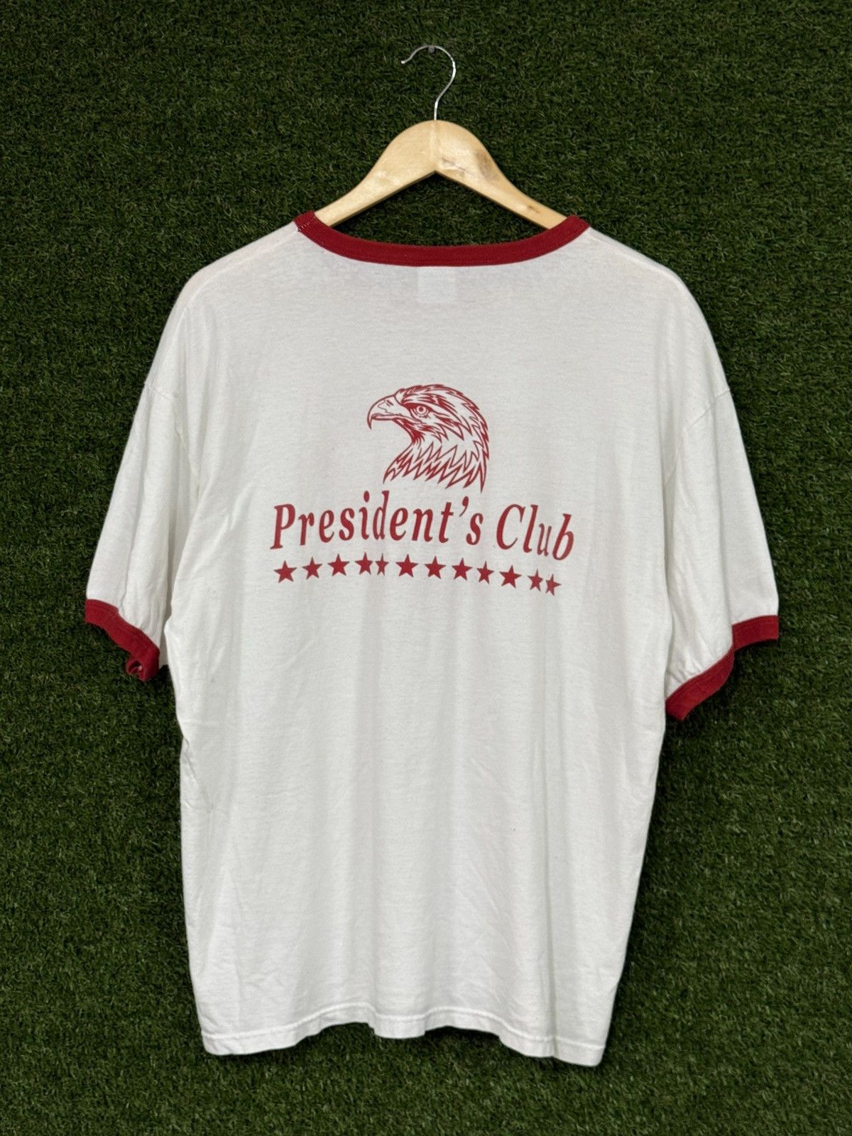 Vintage Vintage Heavyweight Ringer Star Tee Red White Bald Eagle XL Size US XL / EU 56 / 4 - 1 Thumbnail