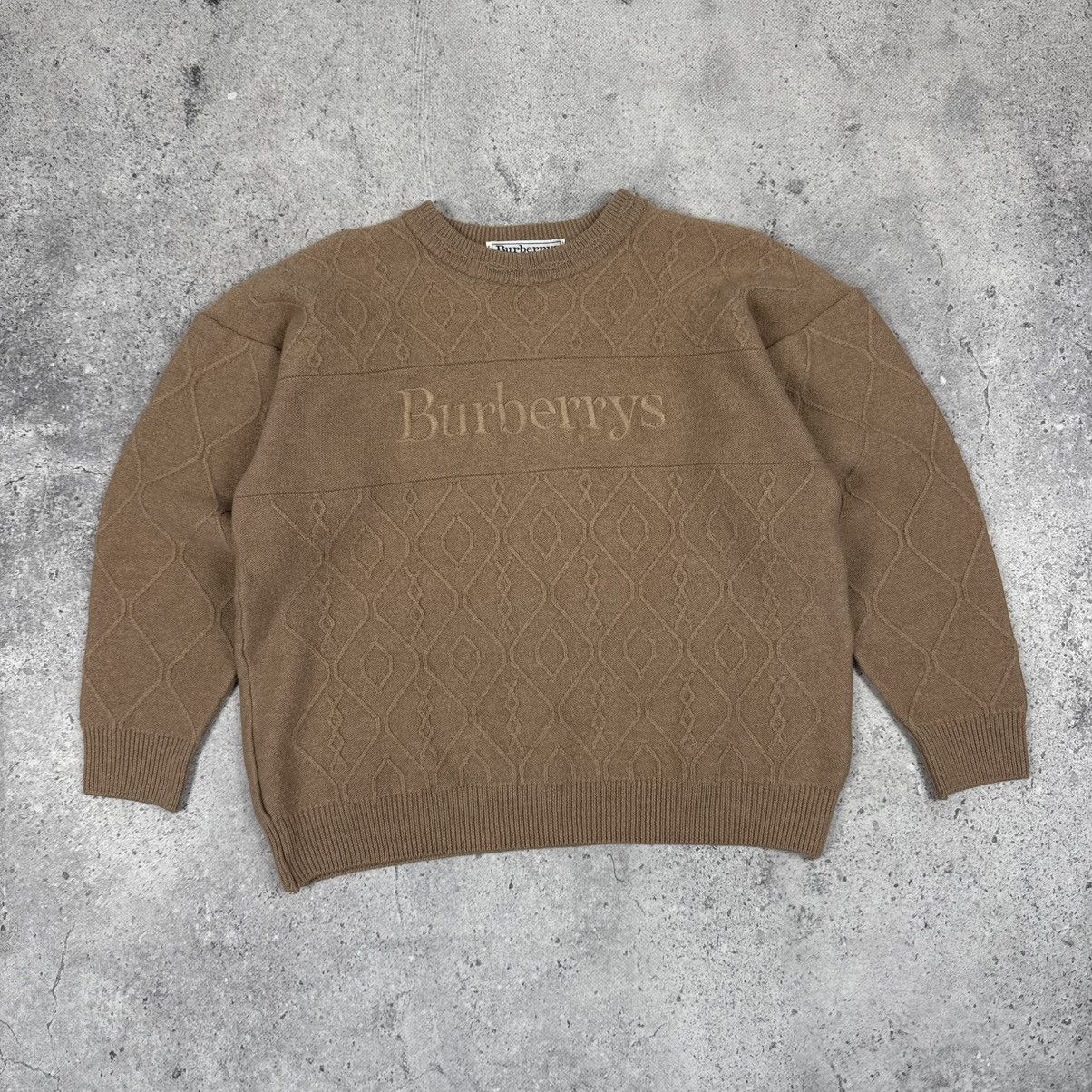 Burberry × Vintage Vintage Burberrys Burberry Cable Knit Merino Wool Sweater Size S / US 4 / IT 40 - 2 Thumbnail