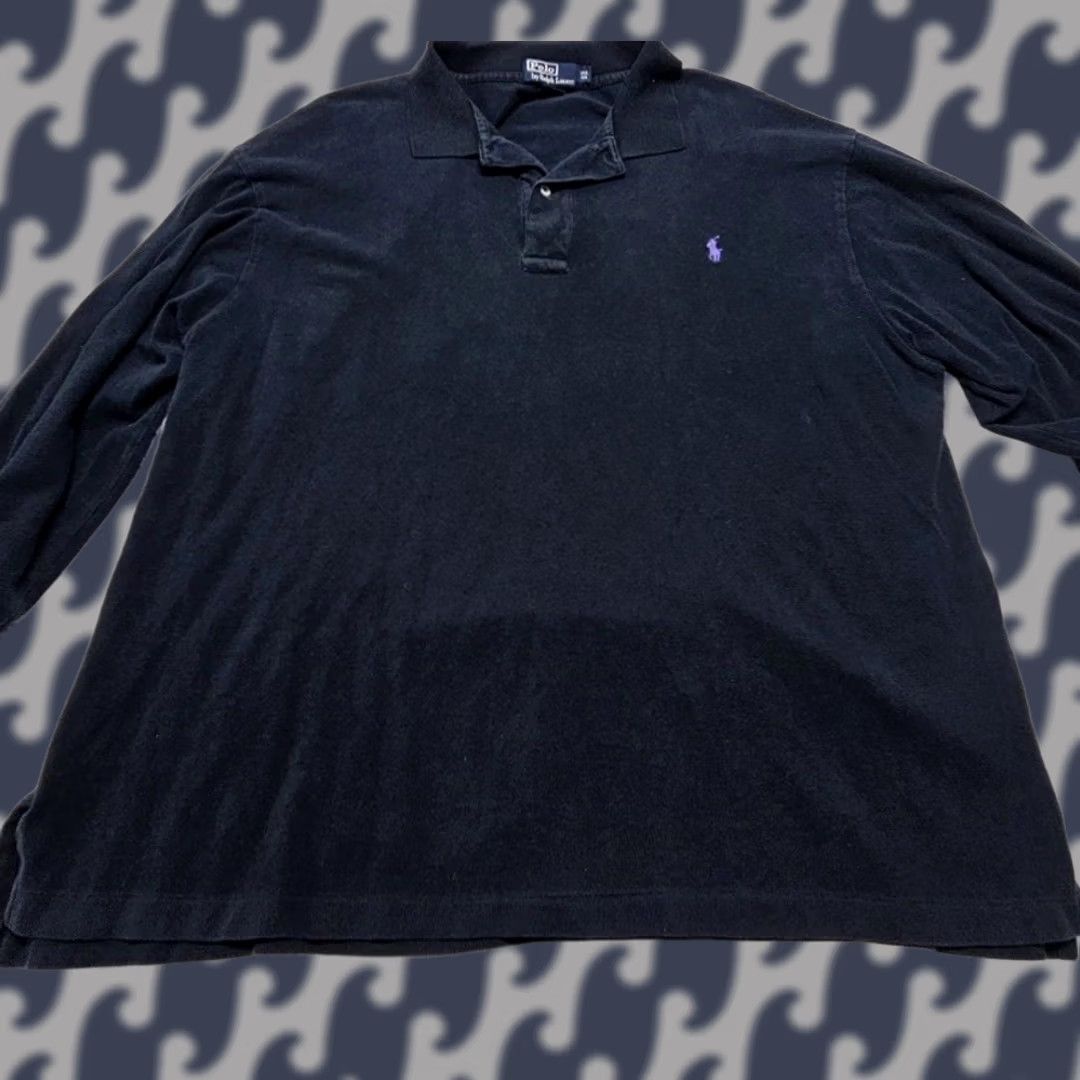 Ralph Lauren Ralph Lauren Polo Shirt Men 2XL Long Sleeve Black Cotton Solid Polo By Ralph Lauren Polo Long Sleeve Black 2XL Mens Big & Tall Regular Fit Size US XXL / EU 58 / 5 - 1 Thumbnail