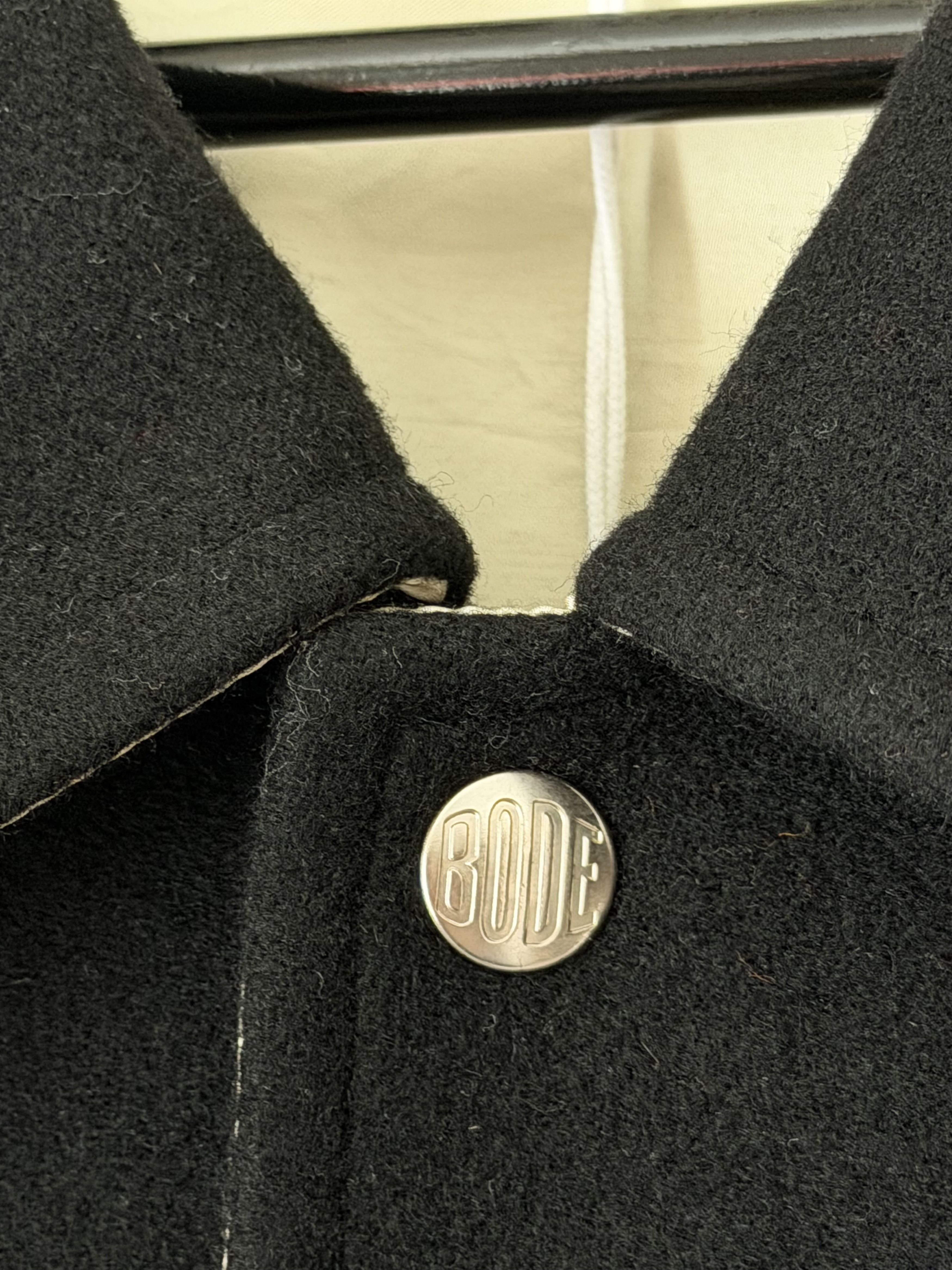 Bode Bode Monogram Snap Reversible Jacket in Black Cream Size US L / EU 52-54 / 3 - 4 Thumbnail