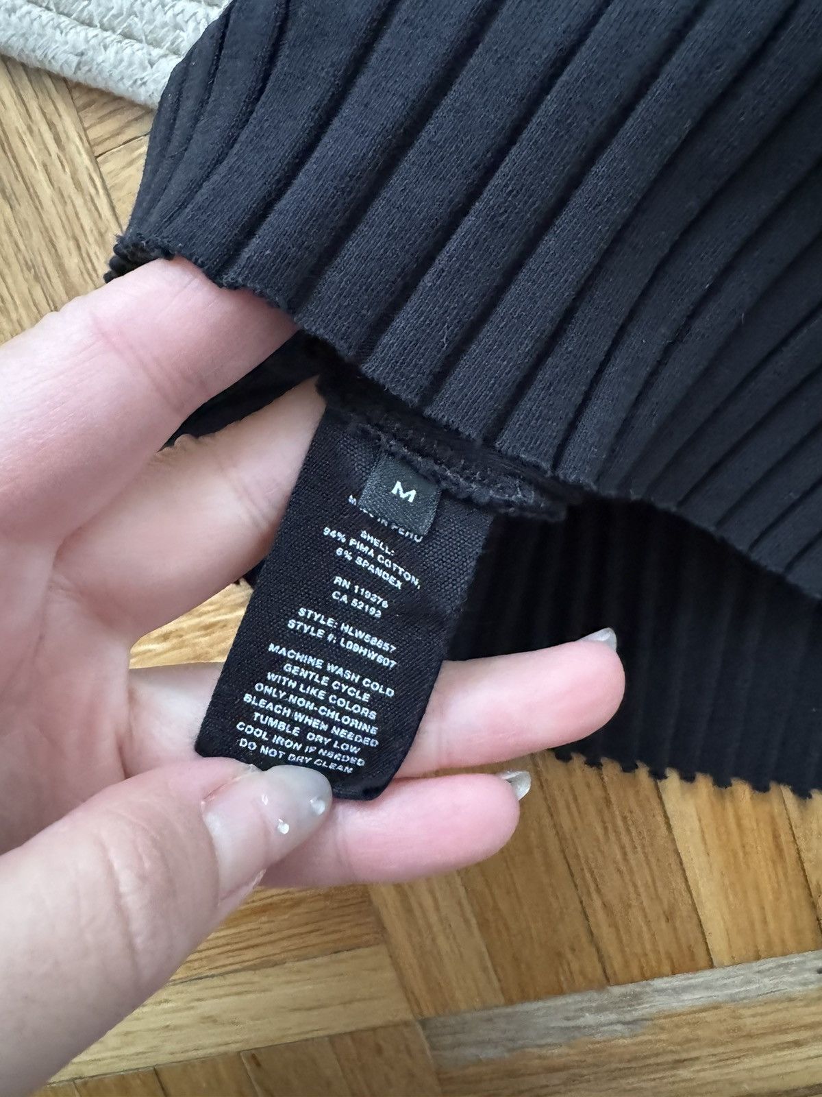 Helmut Lang Helmut Lang Black Luxe Pima Rib Dress size M Size M / US 6-8 / IT 42-44 - 8 Thumbnail