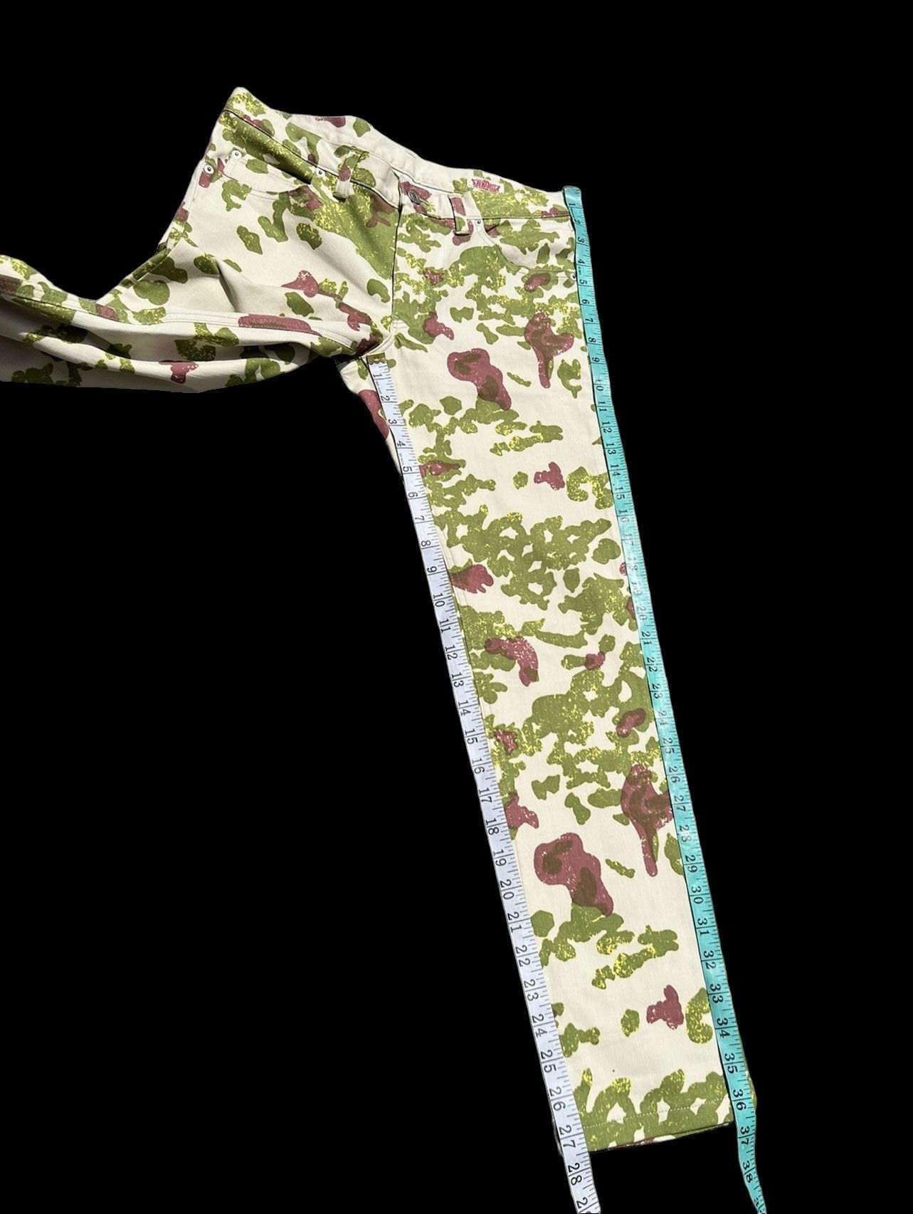 HOLLYWOOD RANCH MARKET Vintage HR Market Japan Psychedelic Camouflage Cropped Jeans Size US 30 / EU 46 - 5 Thumbnail
