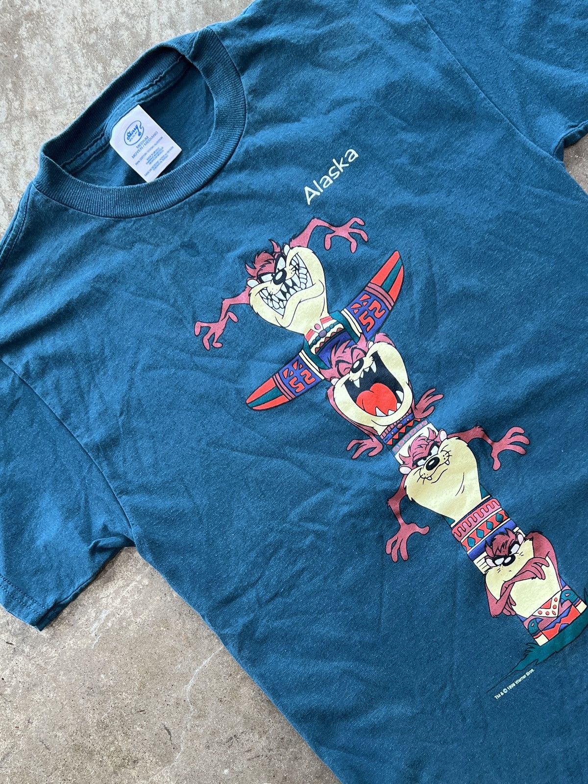 Vintage Vintage 1998 Looney Tunes Taz Totem Pole Tee Medium Size US M / EU 48-50 / 2 - 1 Thumbnail