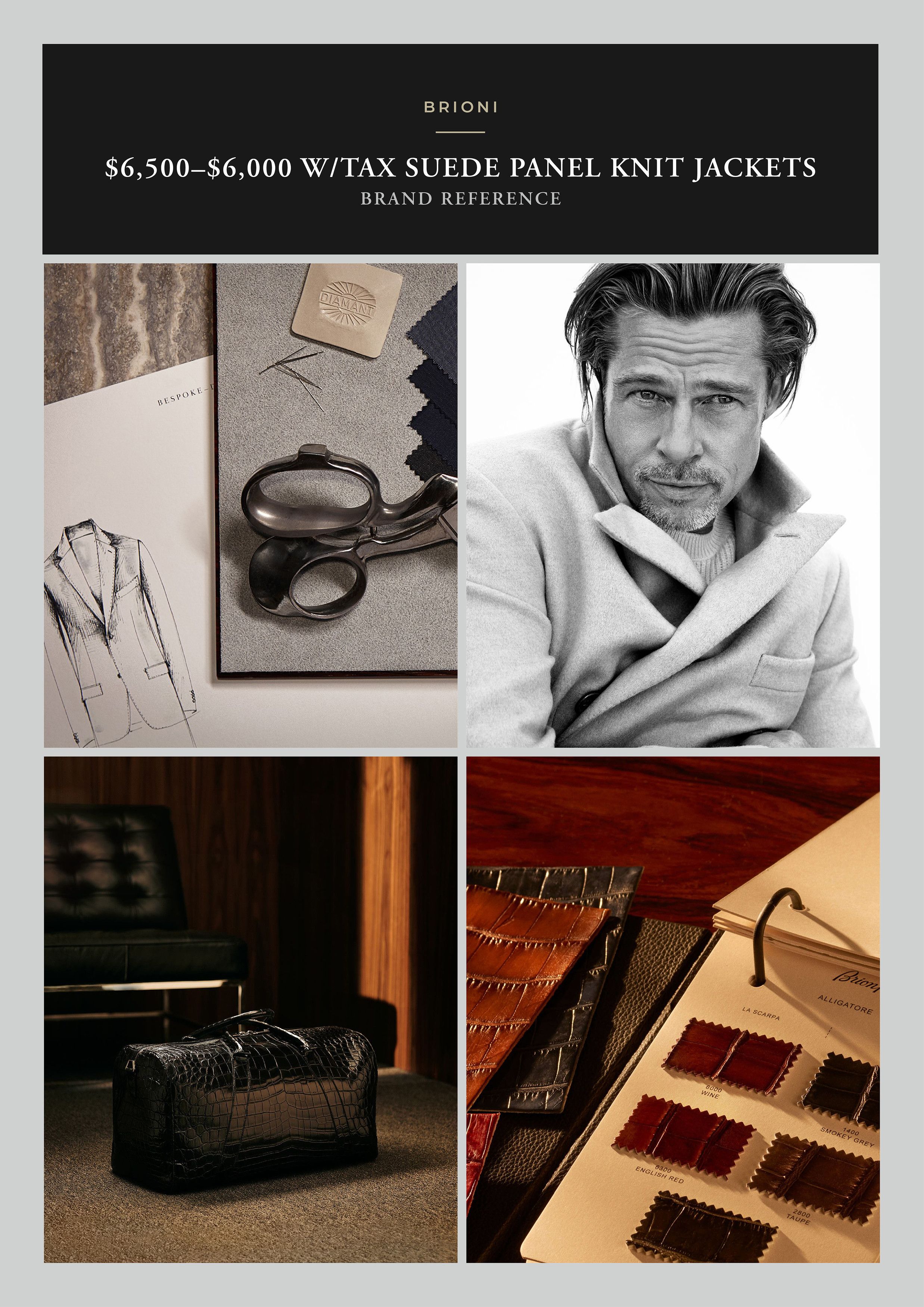 Brioni Best Dressed Rare $6K w/tax Suede / White Cashmere Knit Size US L / EU 52-54 / 3 - 8 Thumbnail