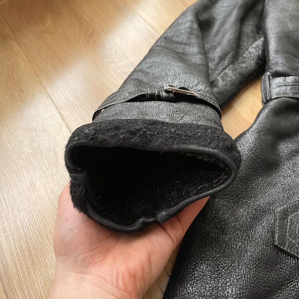 If Six Was Nine 70s VTG Sheepskin Fur Trench Belted Leather Coat LGB Style Size XS / US 0-2 / IT 36-38 - 6 Thumbnail