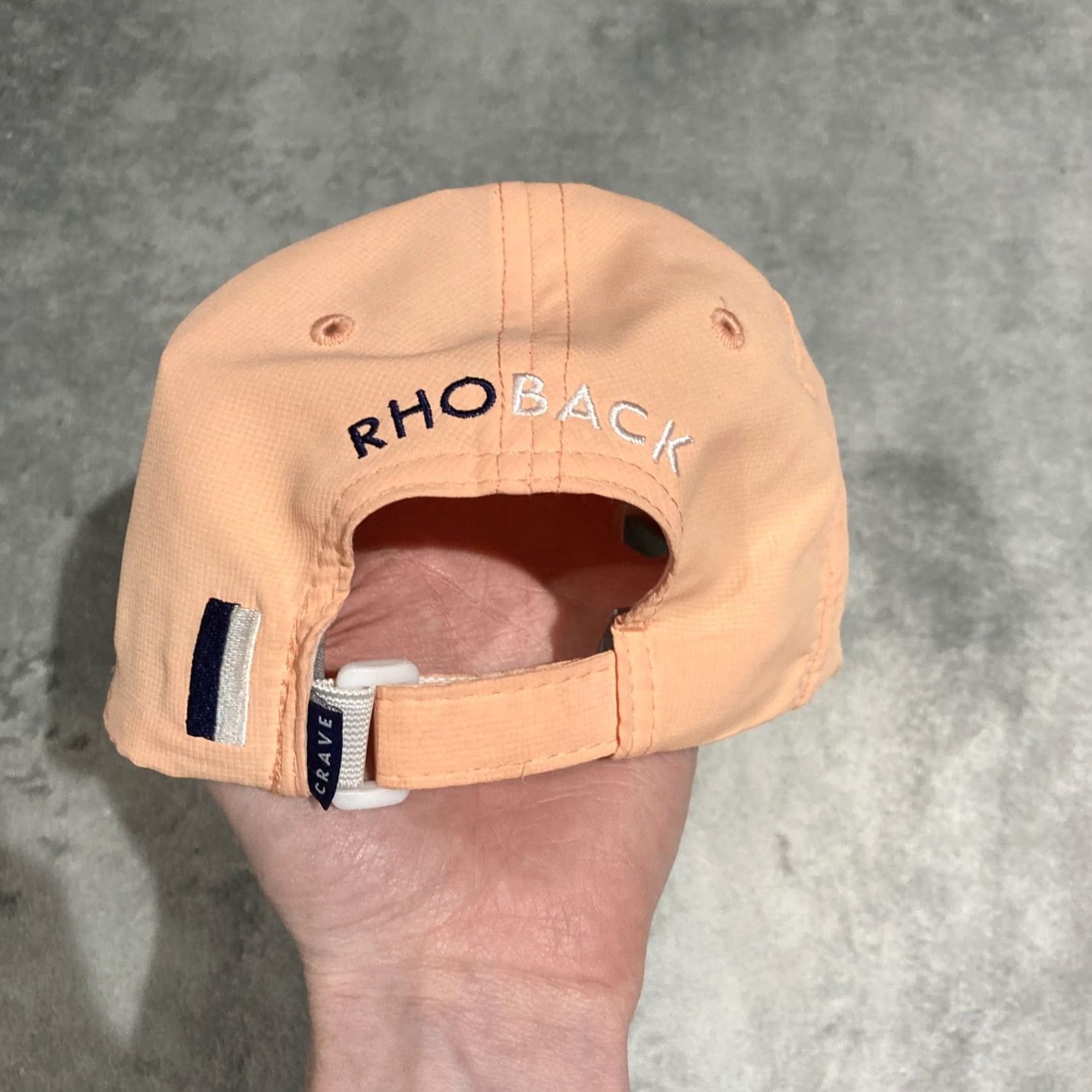 Logo 7 Rhoback The Poly Activewear Logo Canvas Baseball Hat Cap Discontinued Peach Adjustable Unisex Adults Summer Winter Spring Fall Size ONE SIZE - 3 Thumbnail