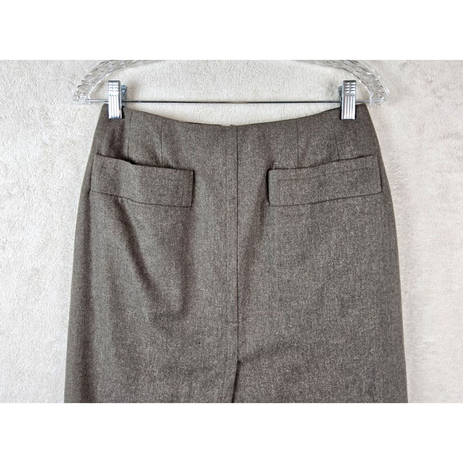 Celine VINTAGE CELINE Skirt Midi Pencil Cashmere Lined Wool Brown 40 Women Girls Mens Size 27" / US 4 / IT 40 - 3 Thumbnail