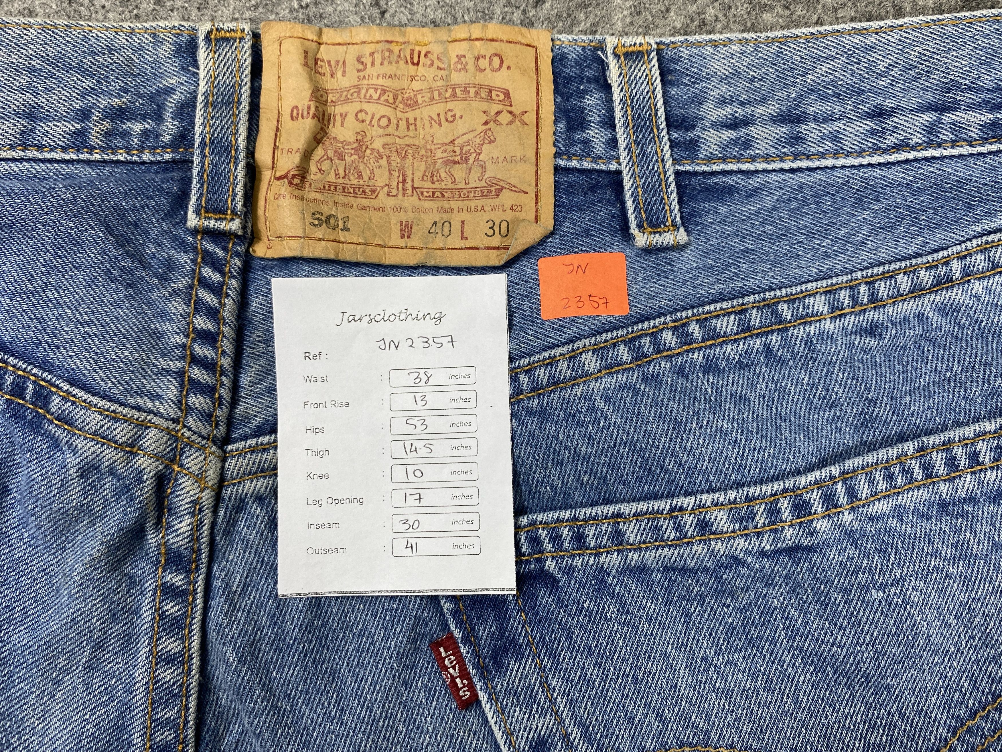 Levi's Blue Vintage Levi's 501 Jeans 38x30 Denim -JN2357 Size US 38 / EU 54 - 8 Thumbnail