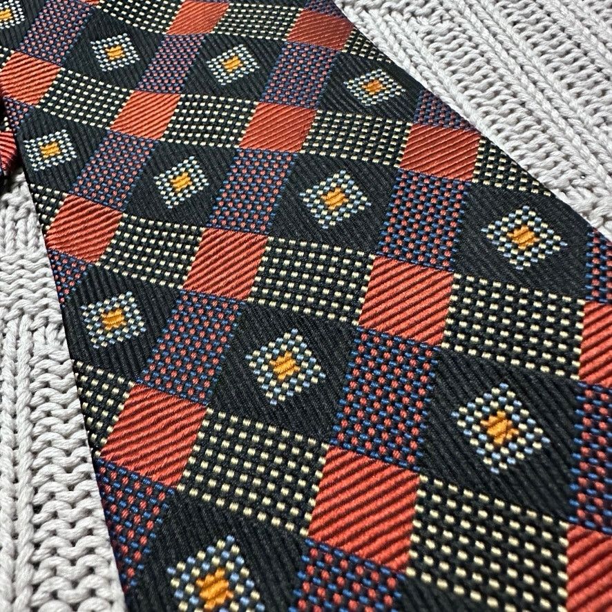 Ermenegildo Zegna Ermenegildo Zegna red and black plaid silk tie Size ONE SIZE - 2 Thumbnail