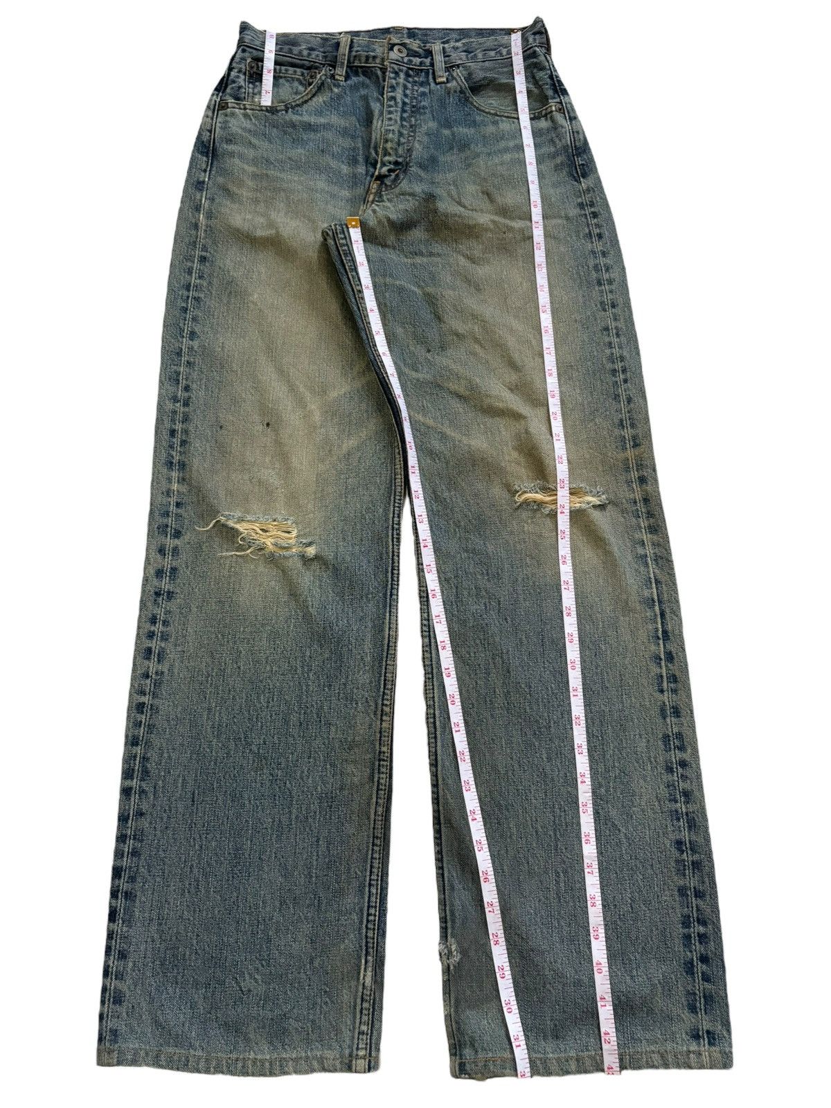 Levi's Vintage 90s Levis 504 Mud Wash Distressed Baggy Jeans Size US 28 / EU 44 - 13 Thumbnail