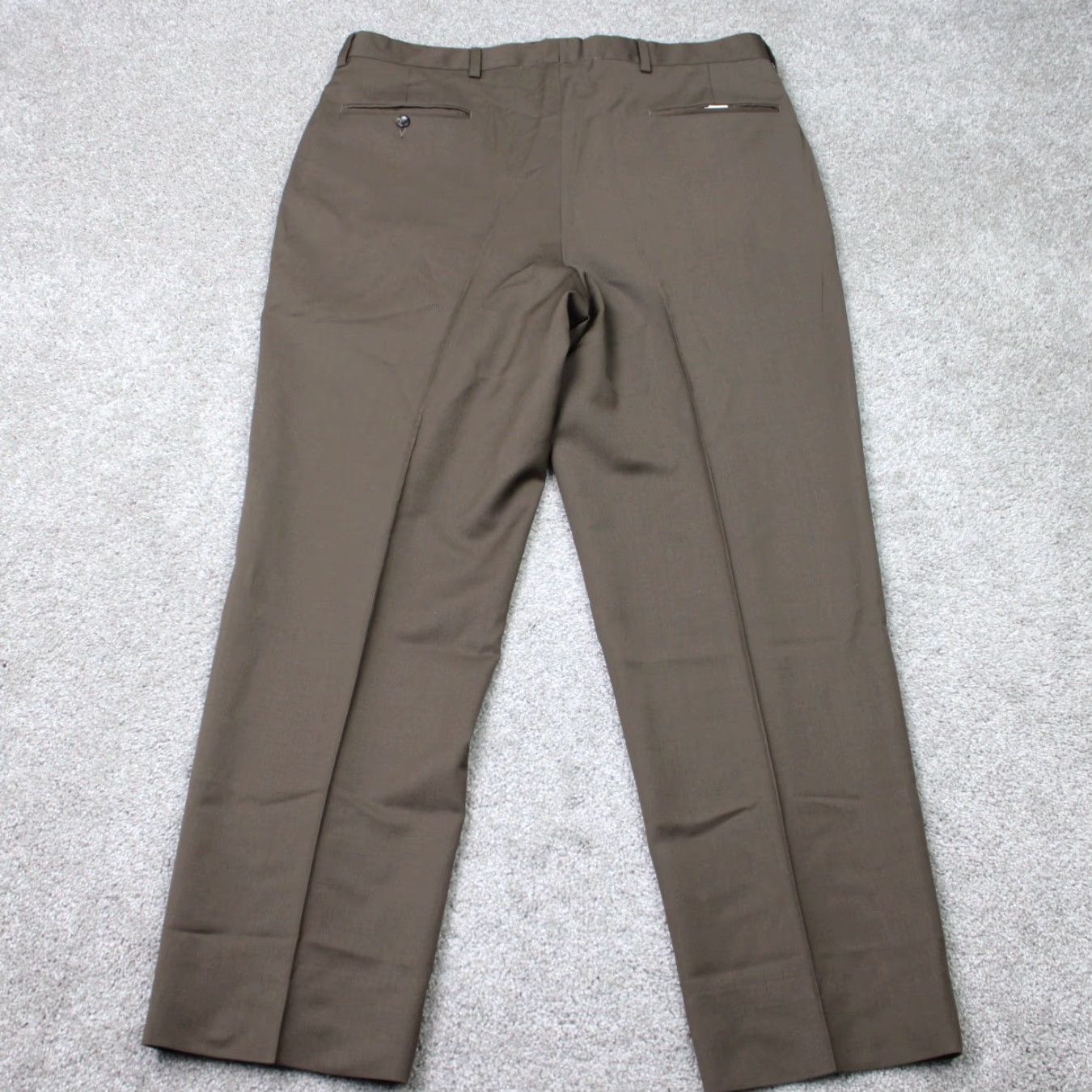 Jos. A. Bank Jos. A. Bank Dress Pants Mens 36 x 30 Brown Wool Flat Front Regular Straight Dress Pants Size US 36 / EU 52 - 5 Thumbnail