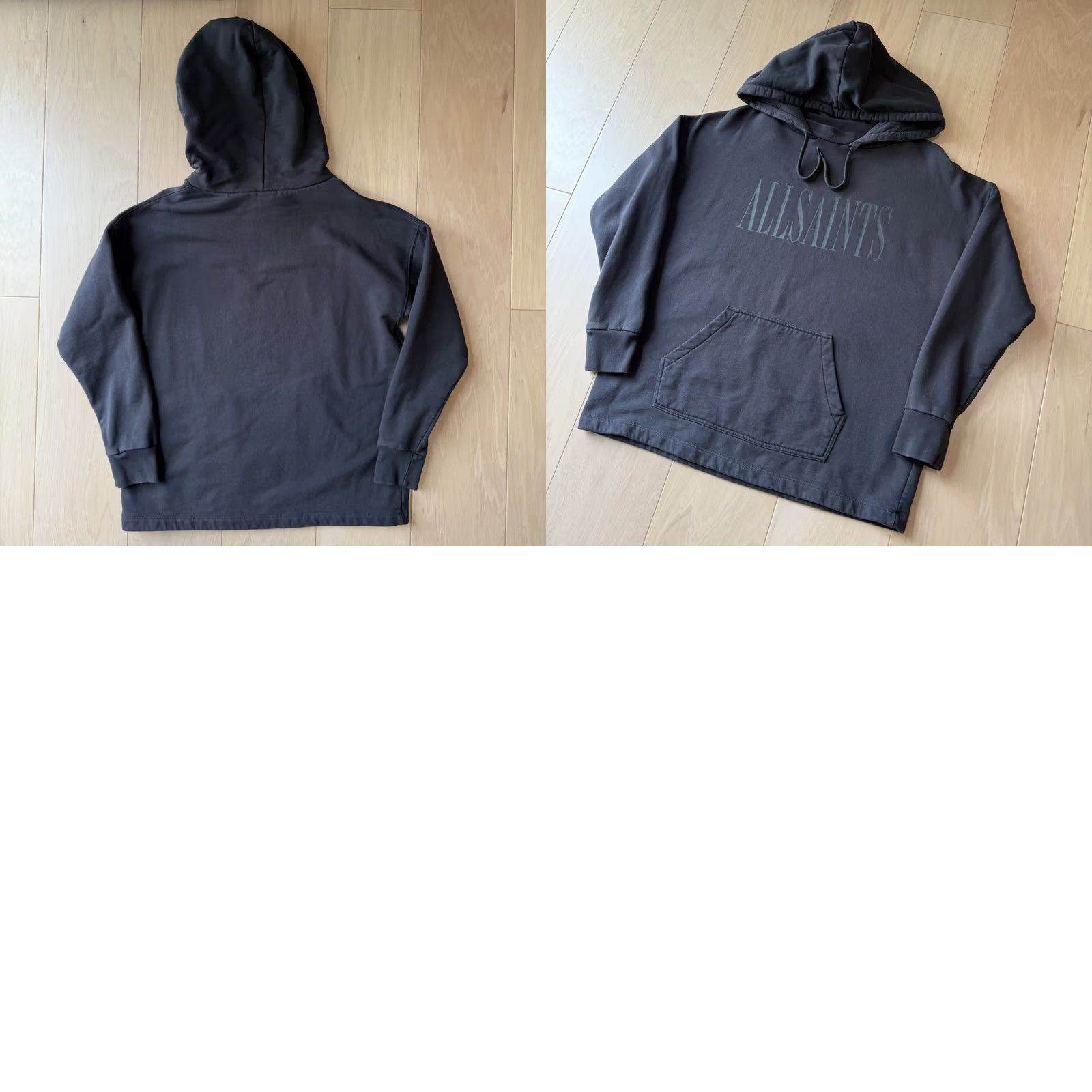 Allsaints All Saints Hoodie XS Dark Gray Hooded Fleece Pullover Streetwear New York Size US XS / EU 42 / 0 - 8 Thumbnail