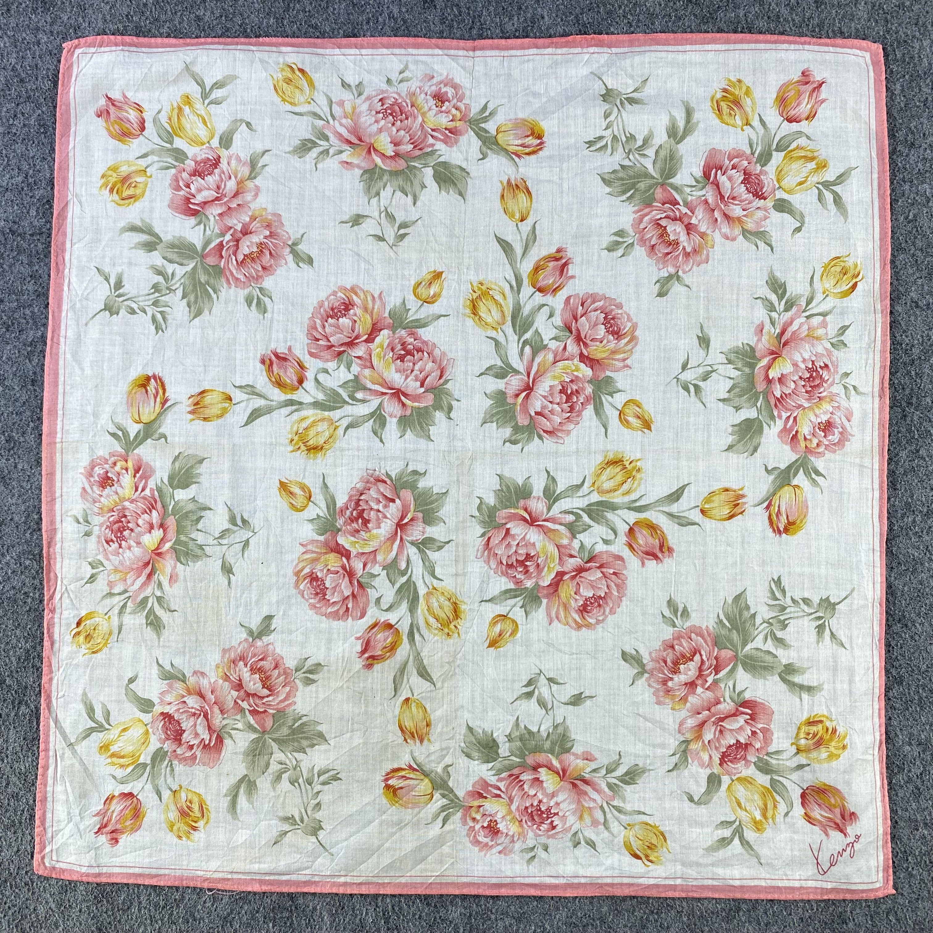 Kenzo × Vintage Kenzo Handkerchief/Neckerchief/Bandana HC882 Size ONE SIZE - 1 Thumbnail