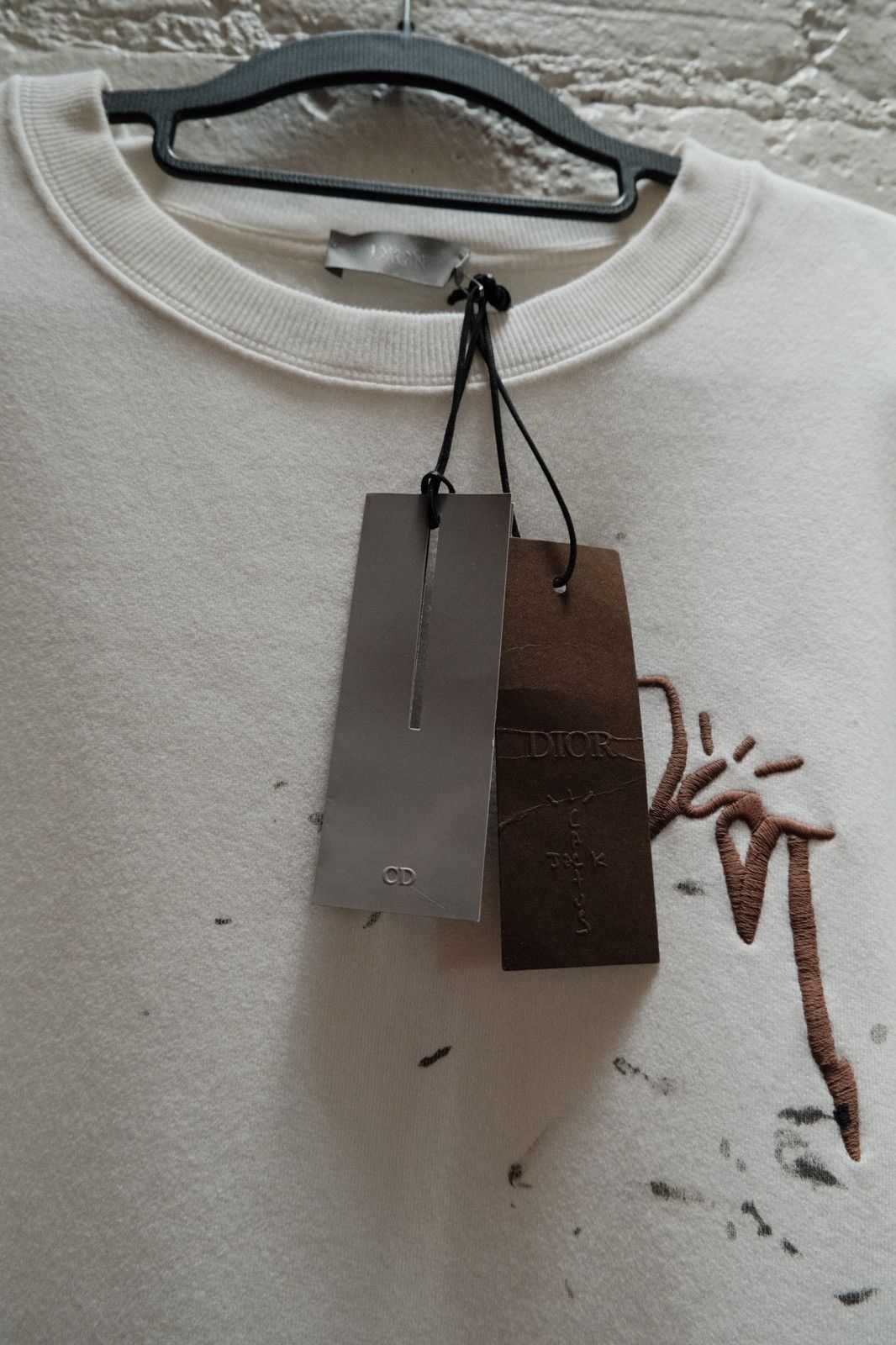 Dior × Travis Scott SS22 Cactus Jack White Paint Splatter Sweatshirt Size US XXL / EU 58 / 5 - 5 Thumbnail