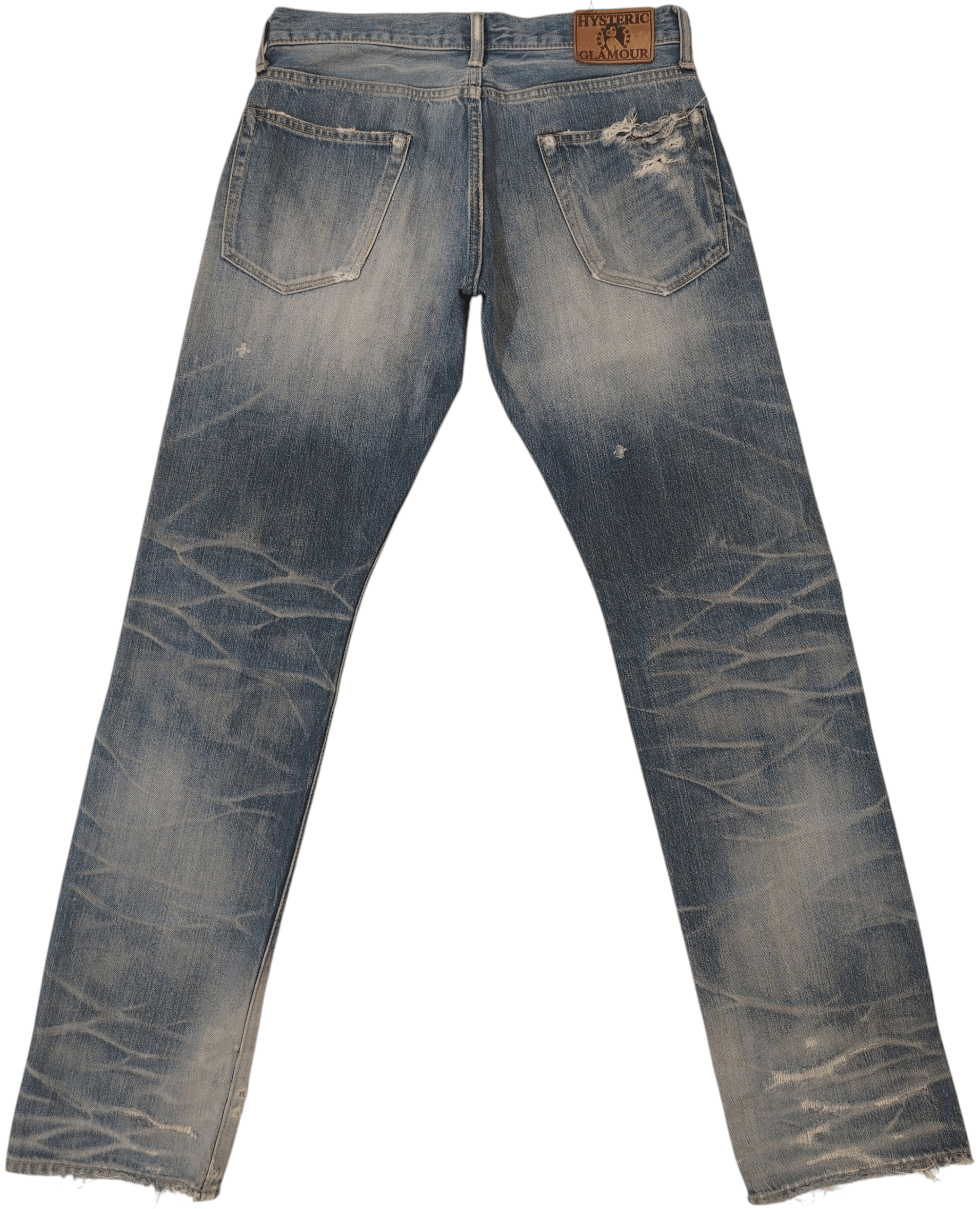 Hysteric Glamour Thrashed Distressed Hysteric Glamour Studded Selvedge Jeans Size US 30 / EU 46 - 1 Thumbnail