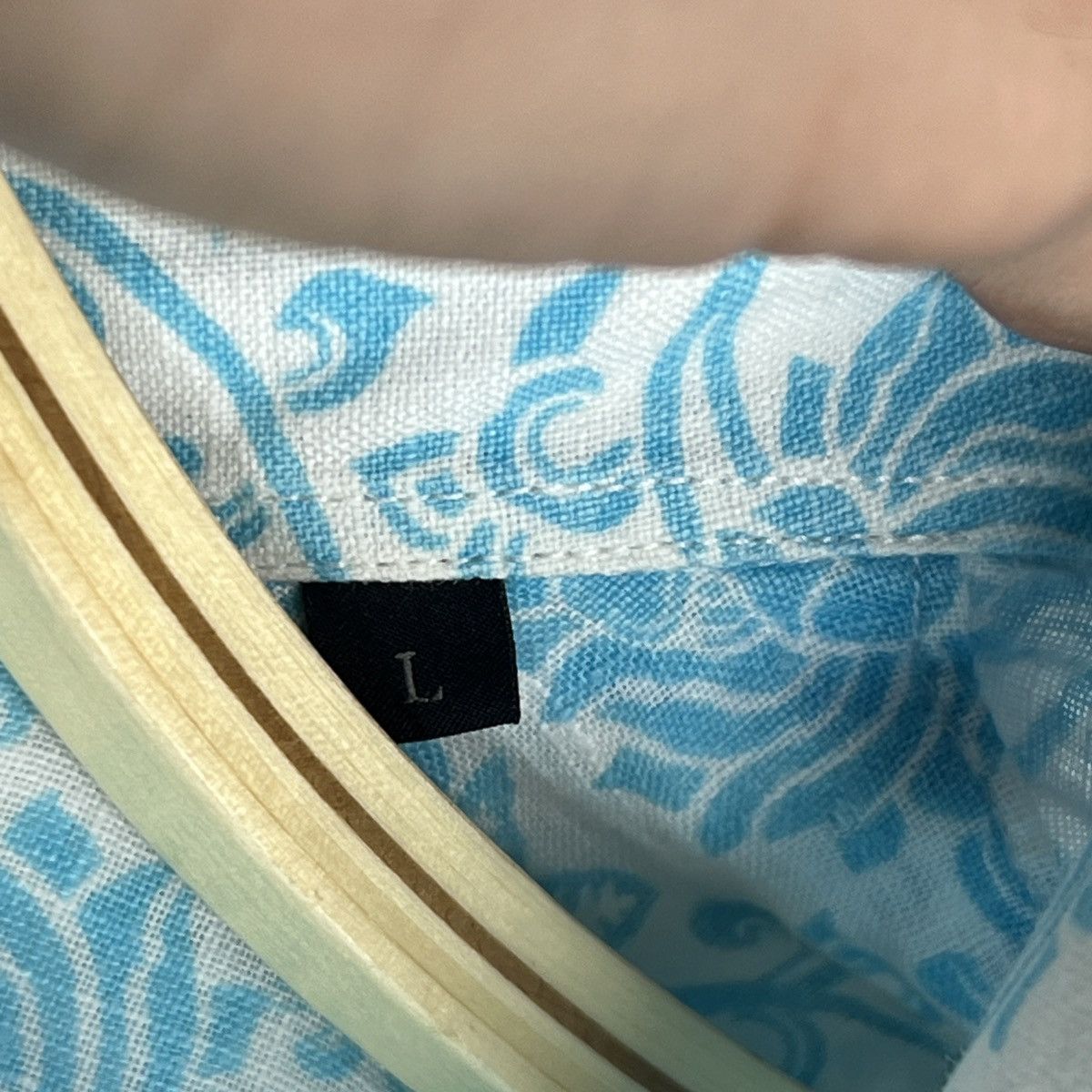 Designer × Ermenegildo Zegna × Z Zegna Ermenegildo Zegna Shirt Button Up Linen Blue Full Print Size US L / EU 52-54 / 3 - 9 Thumbnail