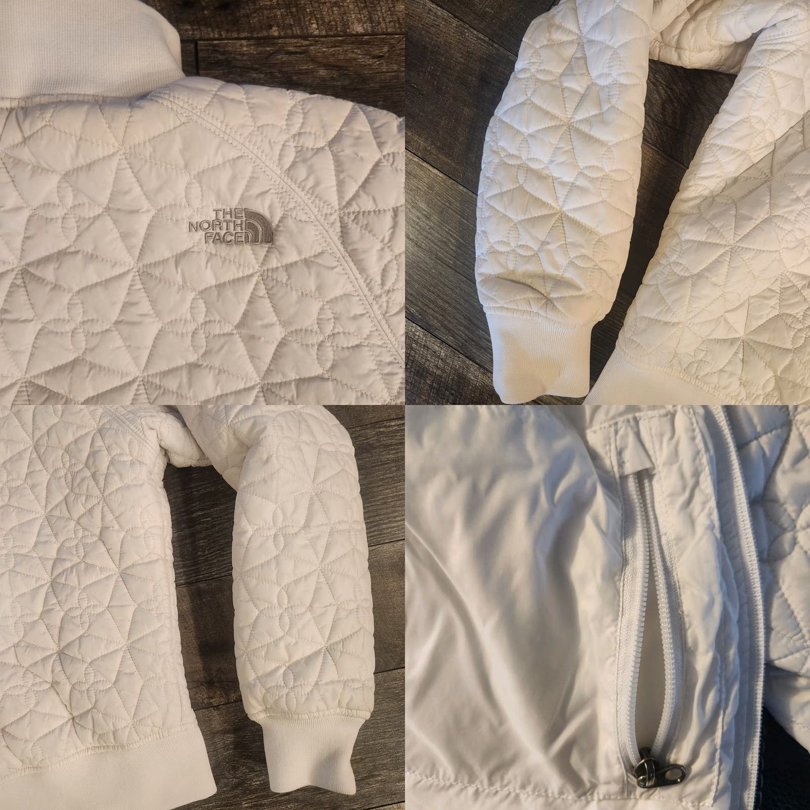 The North Face The North Face Jacket Womens Petite Medium Quilted Puffer Insulated Full Zip Pockets White Size M / US 6-8 / IT 42-44 - 8 Thumbnail