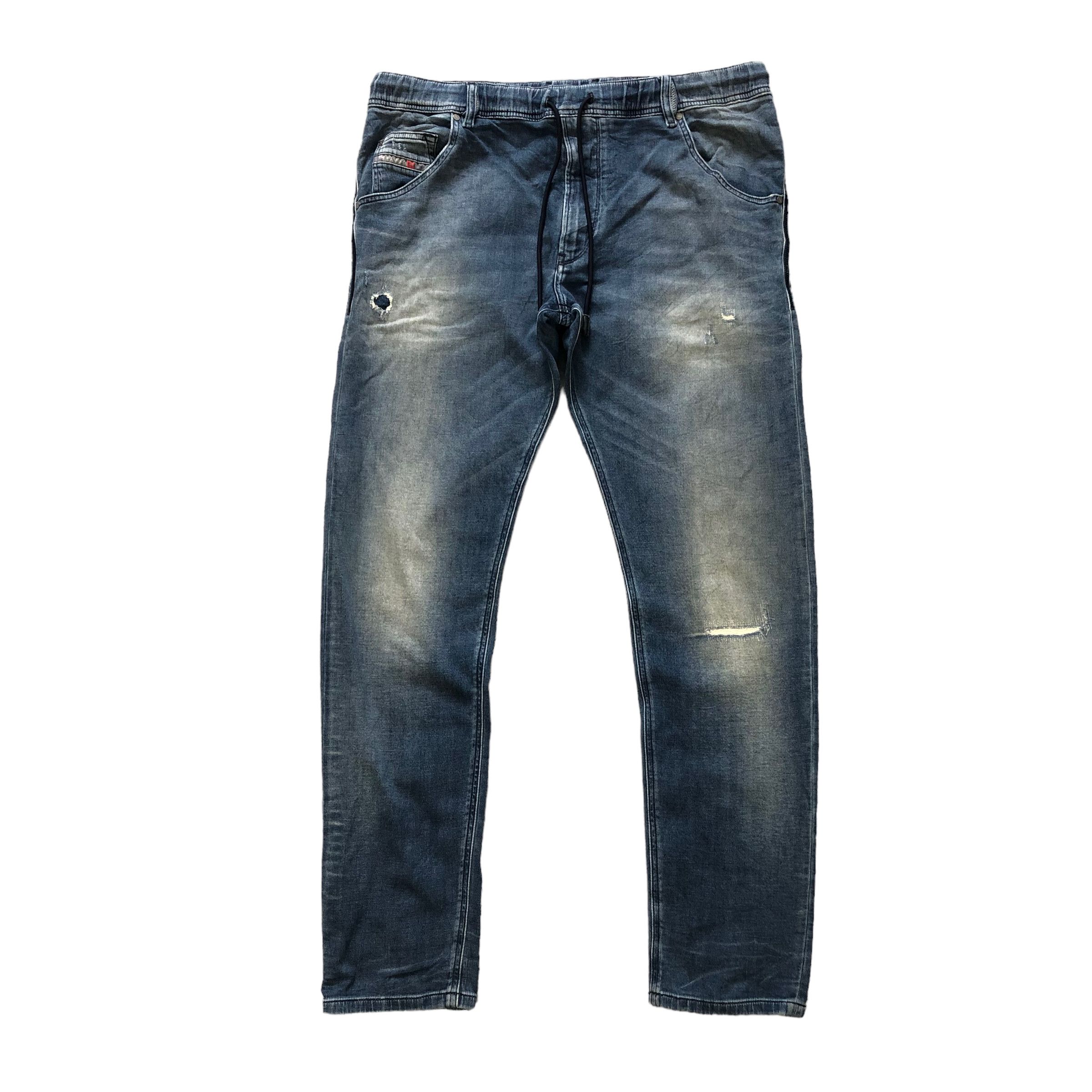 image of Avant Garde x Diesel Denim + Sweatpants Hybrid Denim Pants 7284-125, Men's (Size 36)
