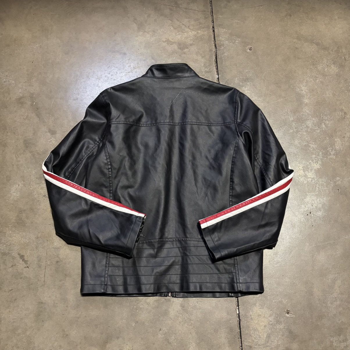 Wilsons Leather Vintage Wilsons Leather Biker Jacket Moto Cafe Racer Striped Size US M / EU 48-50 / 2 - 7 Thumbnail