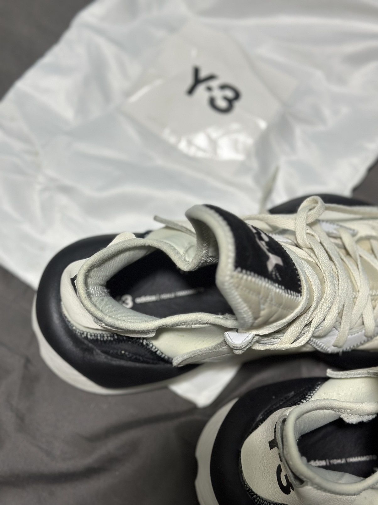 Yohji Yamamoto Y-3 Kaiwa 'White Black .. yohji Yamamoto Size US 11.5 / EU 44-45 - 4 Thumbnail