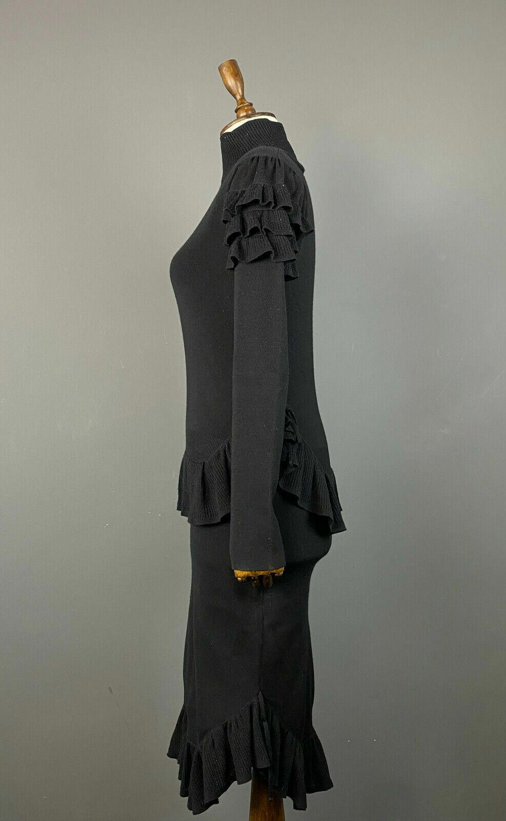 Dsquared2 Dsquared2 Black Designer Lana Wool Stretch Maxi Dress Size M Size M / US 6-8 / IT 42-44 - 5 Thumbnail