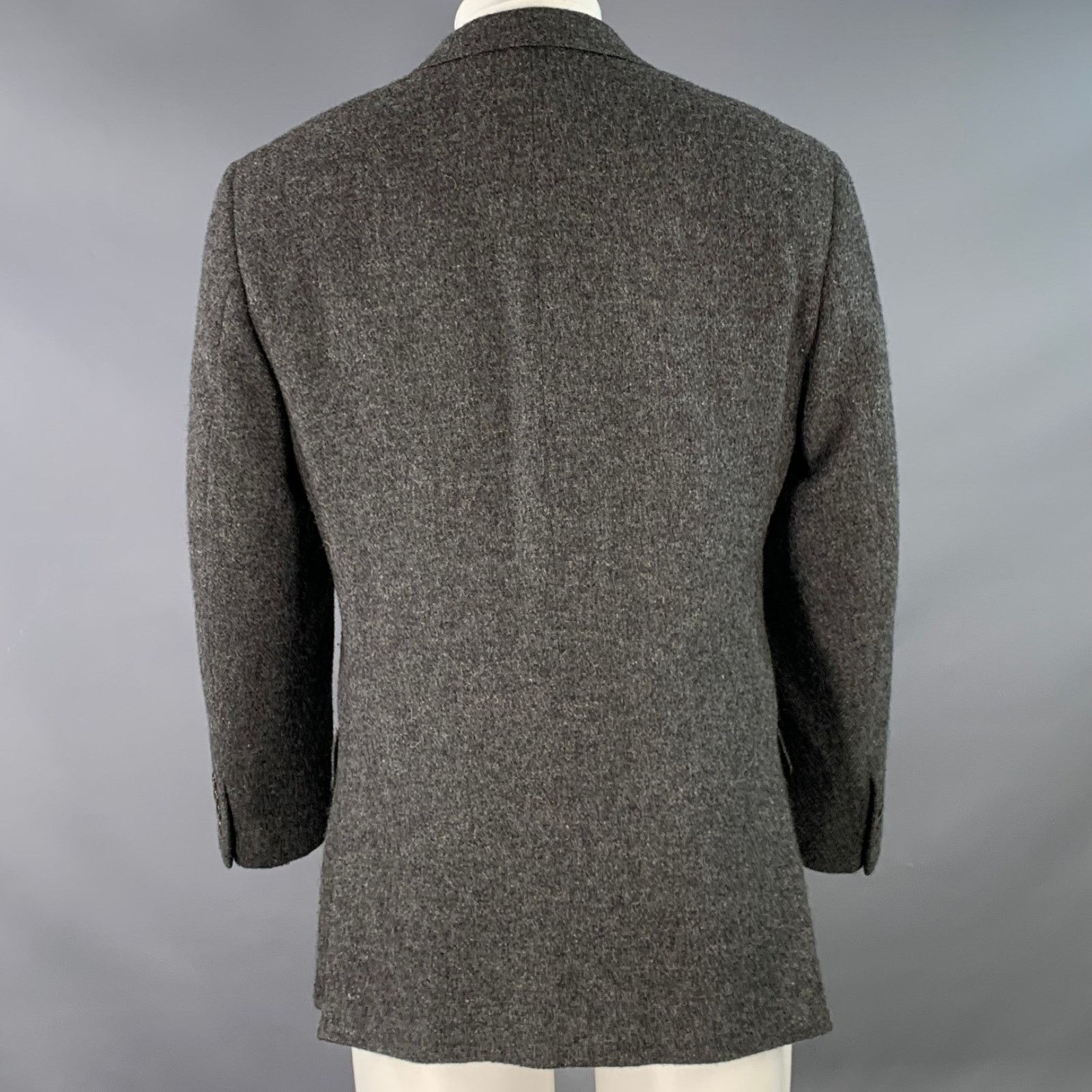 Ralph Lauren Size 38 Regular Grey Black Heather Notch Lapel Sport Coat Size 38R - 3 Thumbnail