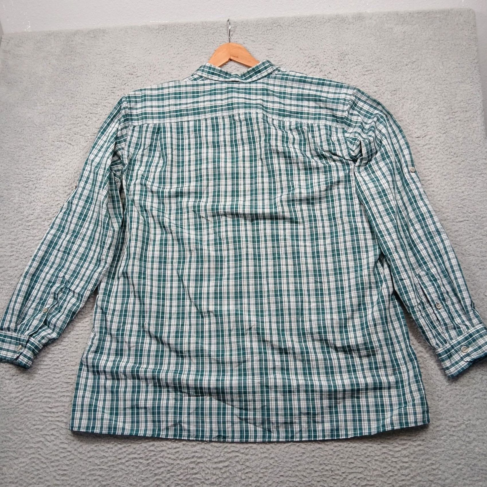 Eddie Bauer Eddie Bauer Guide Plaid Shirt Mens Big & Tall Green Vented Long Sleeve Button Size US XXL / EU 58 / 5 - 2 Thumbnail