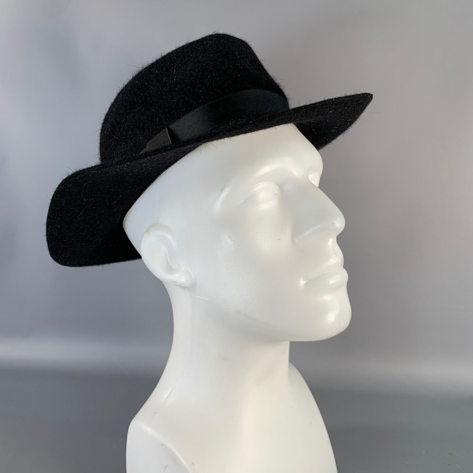 Vintage VINTAGE Size One Size Black Felt wool Hats Size ONE SIZE - 2 Thumbnail